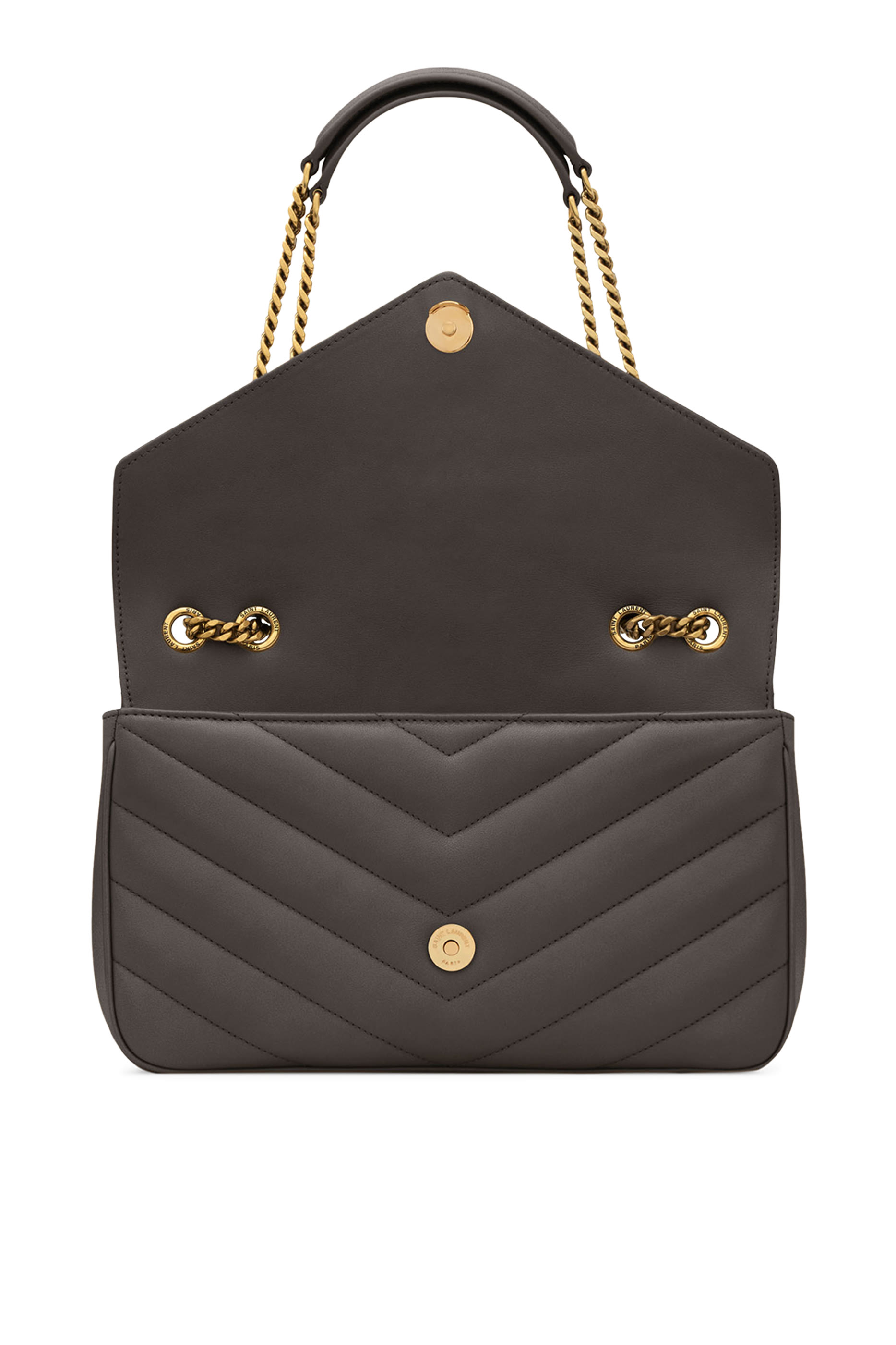 Loulou Medium Chain Bag In Matelass&eacute; Lambskin