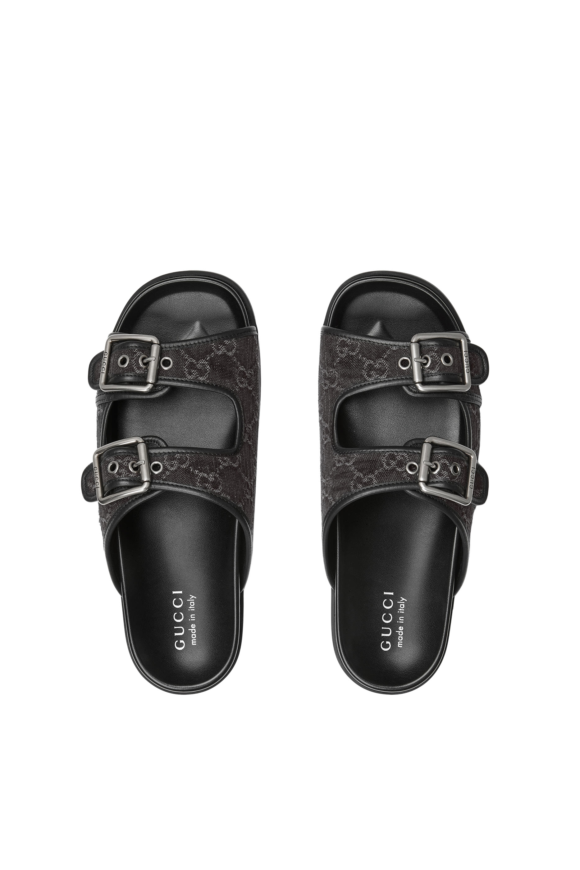 Logo Buckle Slide Sandals 