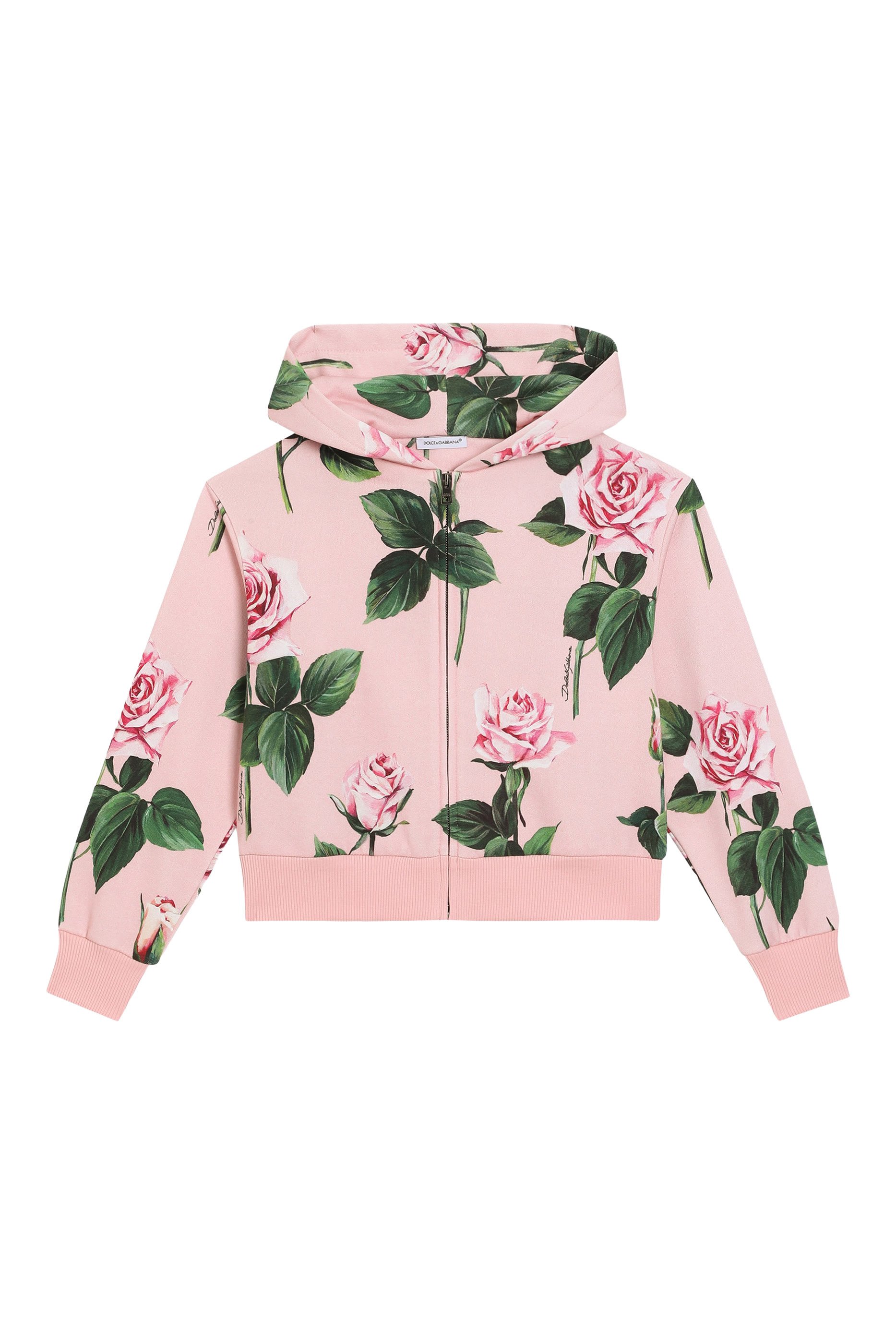 Kids Rose Print Hoodie 