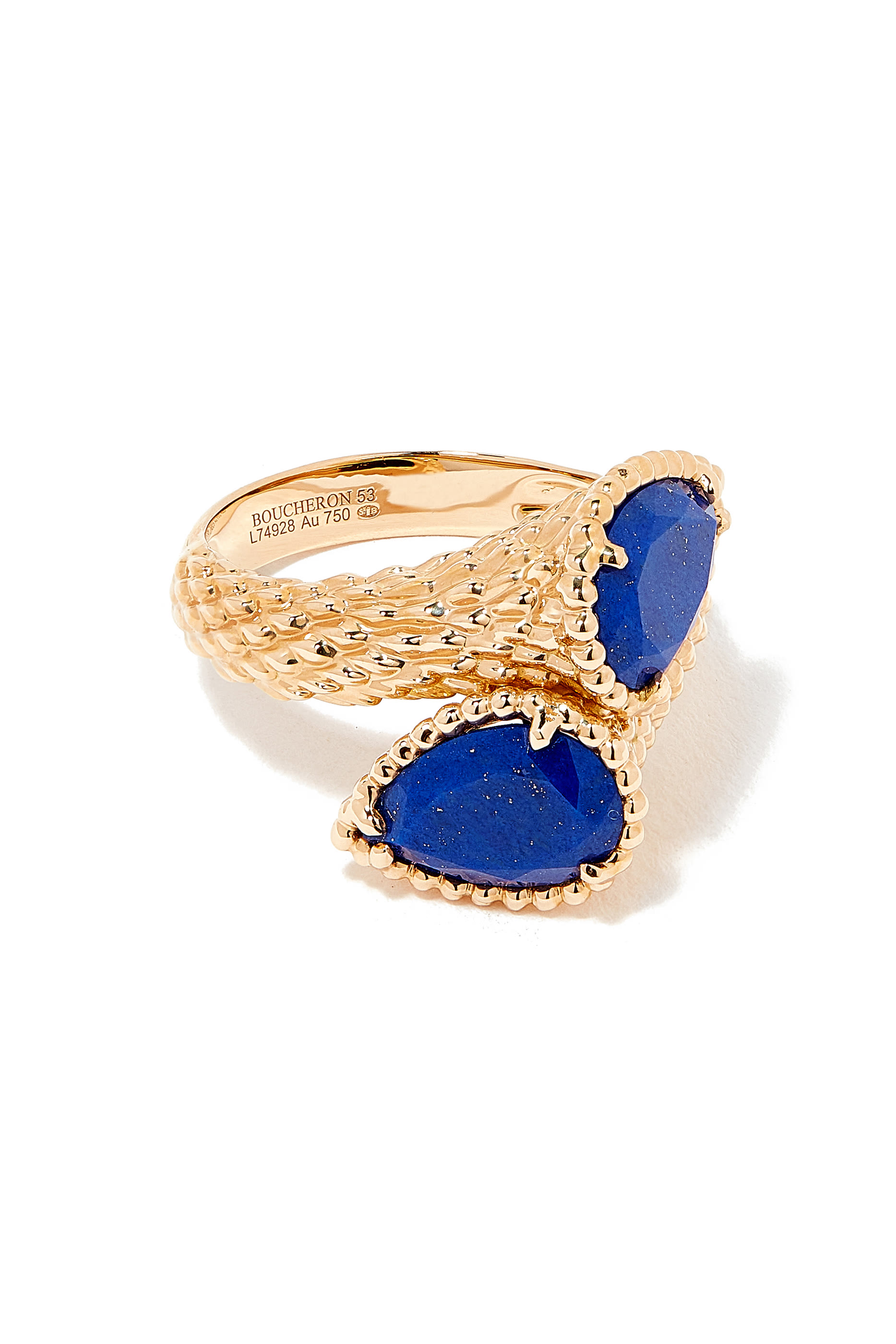 Toi Et Moi Serpent Boh&egrave;me Lapis Lazuli Ring