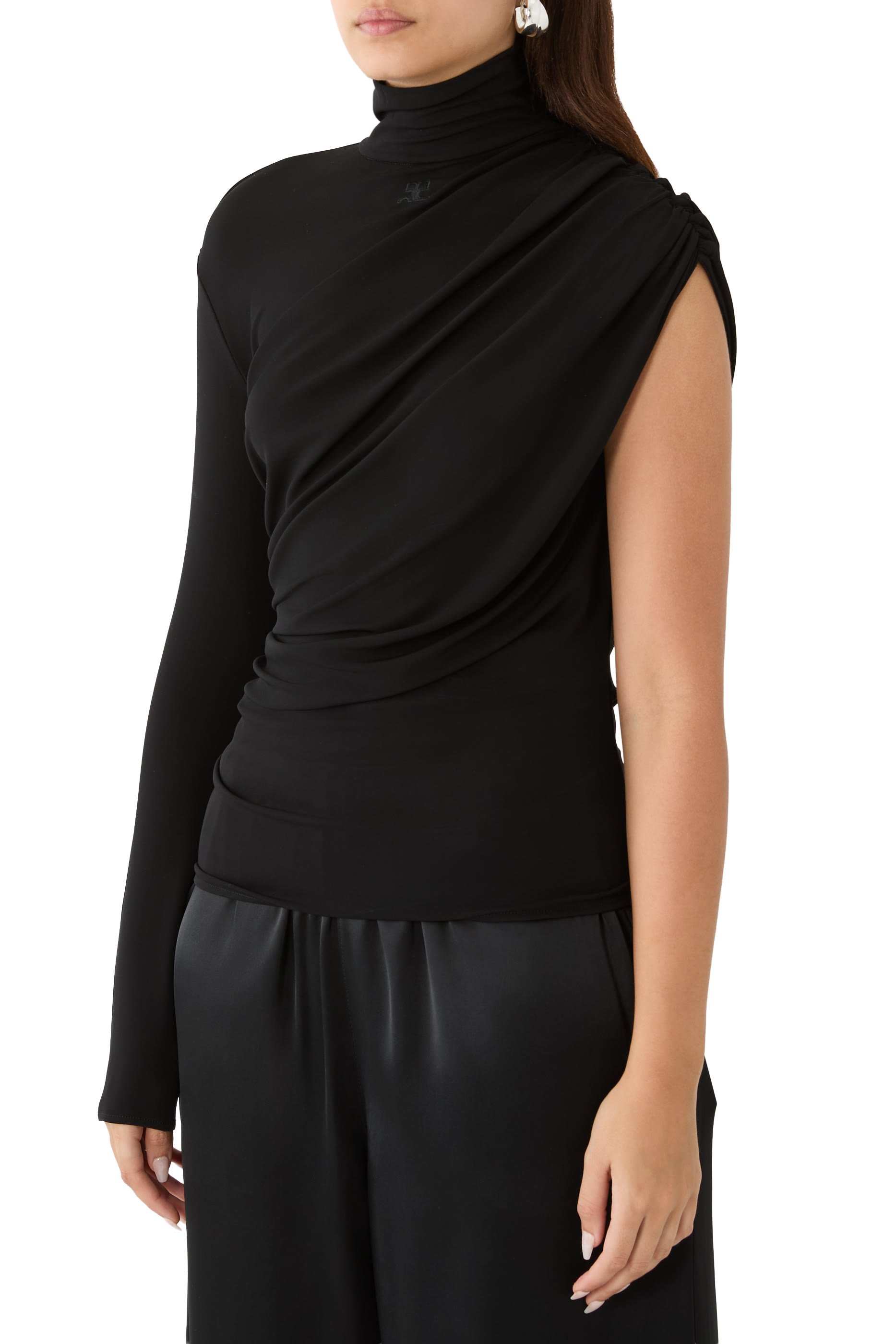 Asymmetrical Twist Jersey Top 