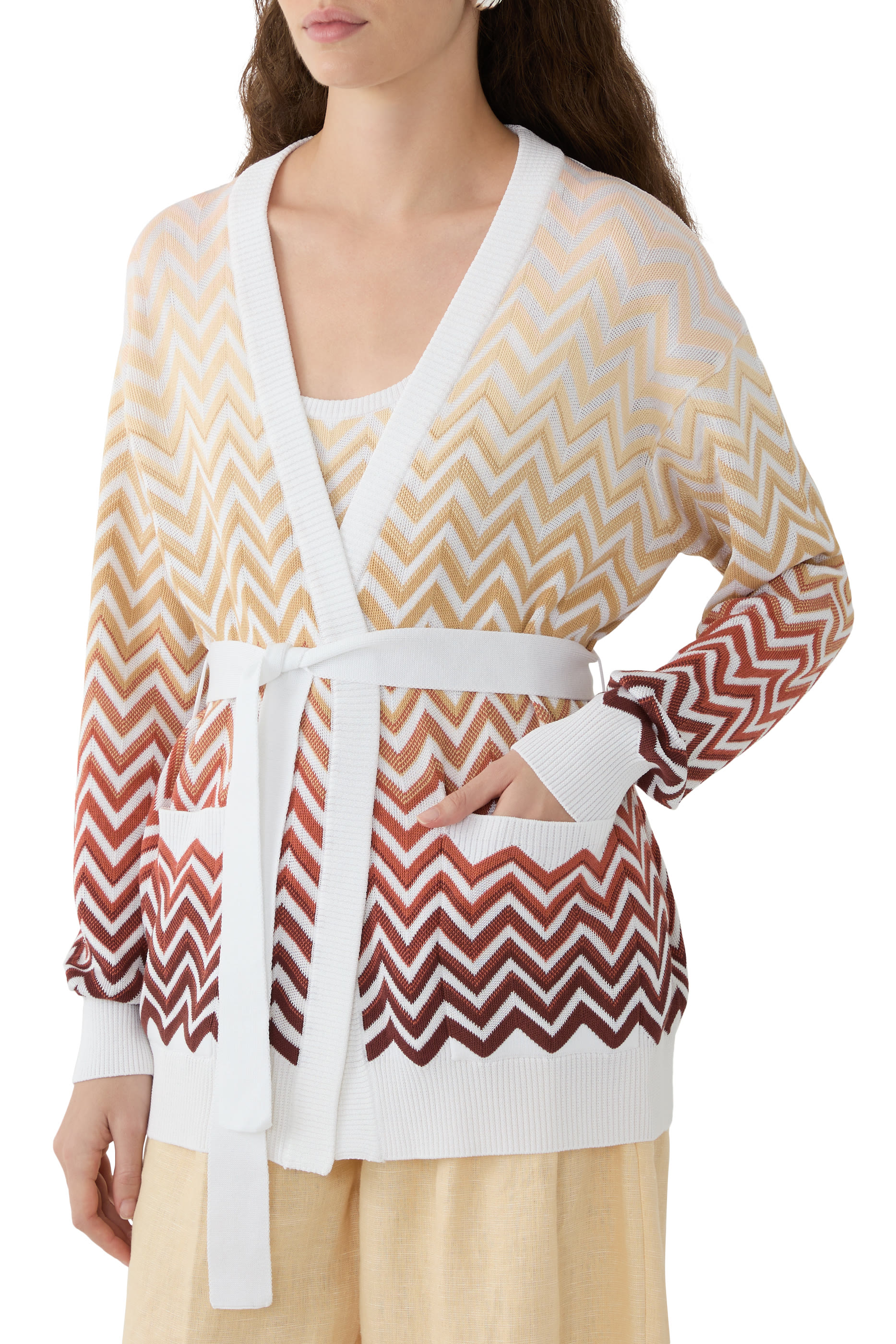 Degrad&eacute; Chevron Cardigan