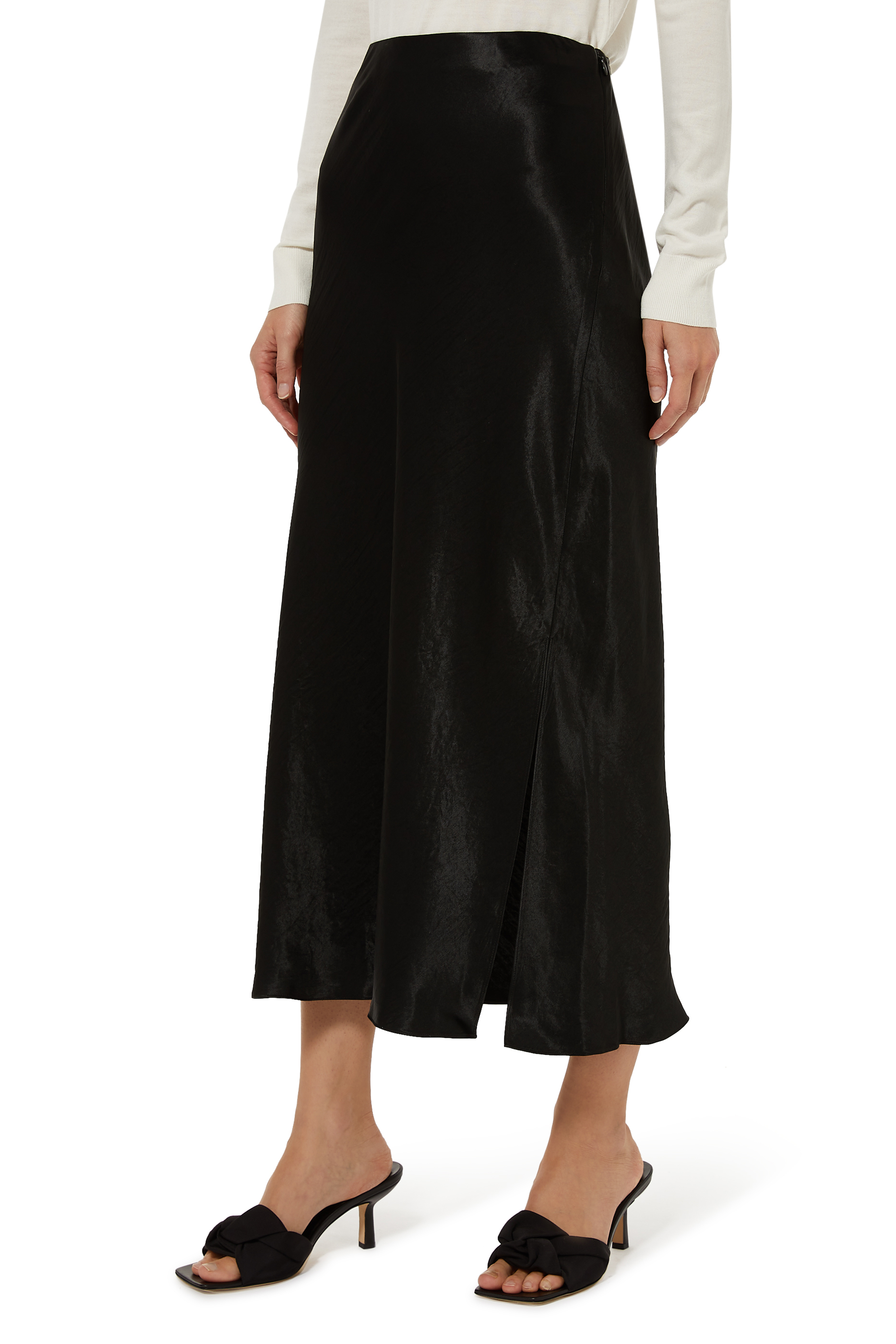 Buy Vince Satin Midi Skirt for Womens | Bloomingdale's UAE