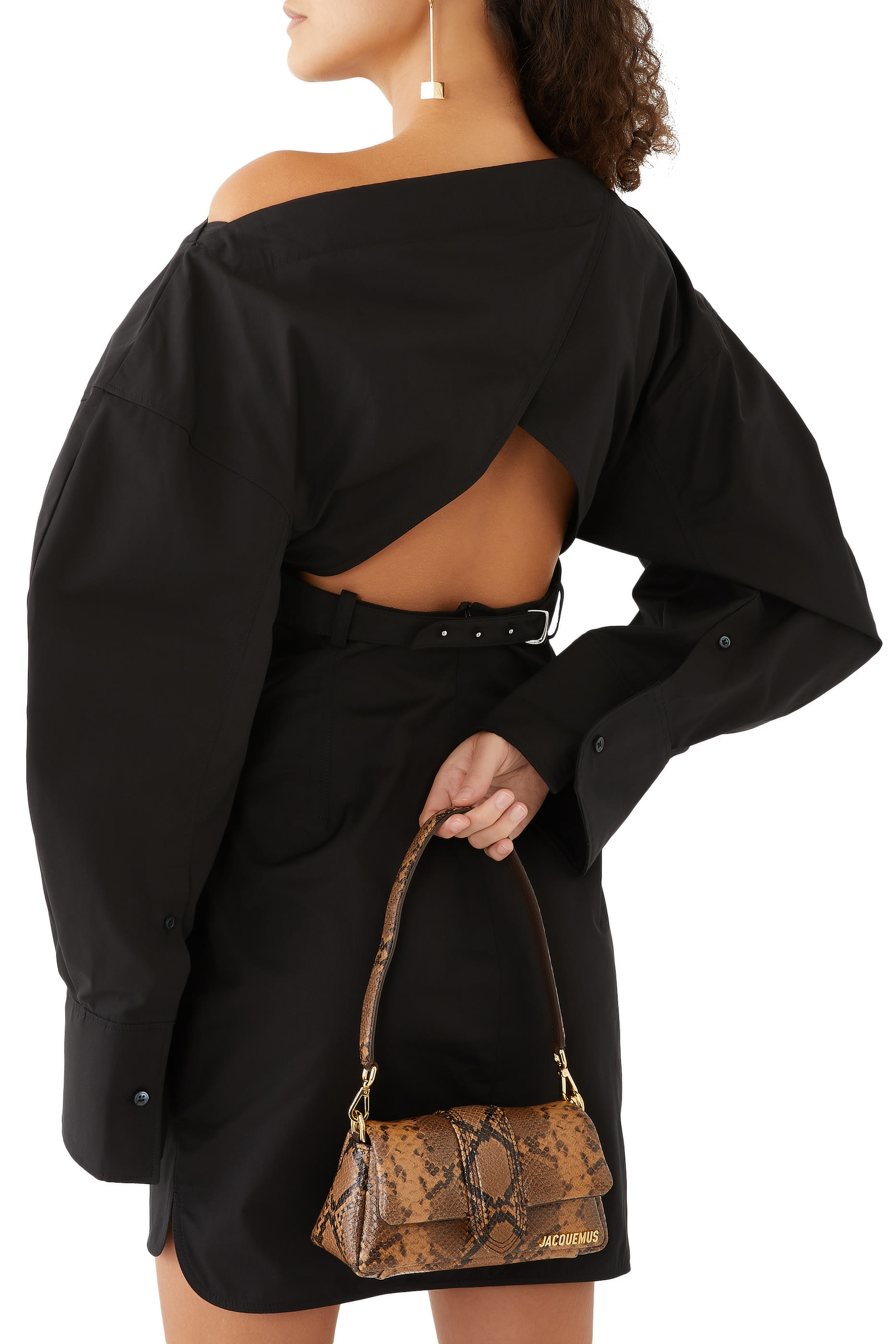 Le Petit Bambimou in Padded Python-Print Leather