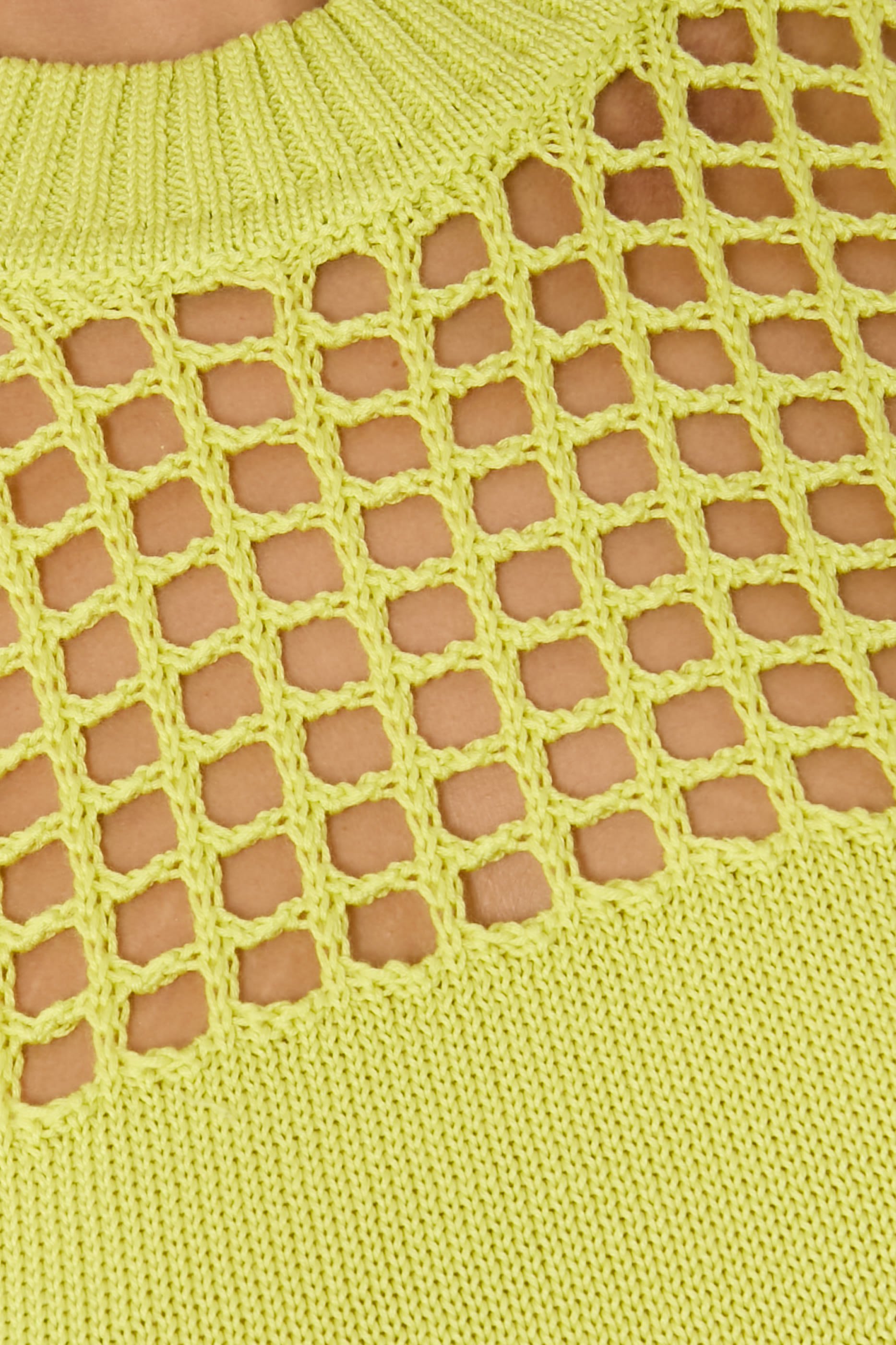 Open-Knit Panel Sweater