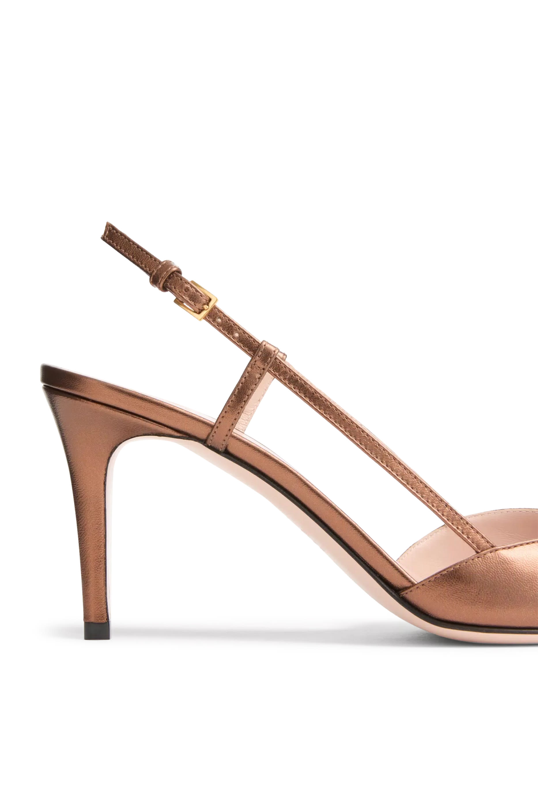 VLogo Signature 80 Slingback Pumps in Laminated Nappa Leather
