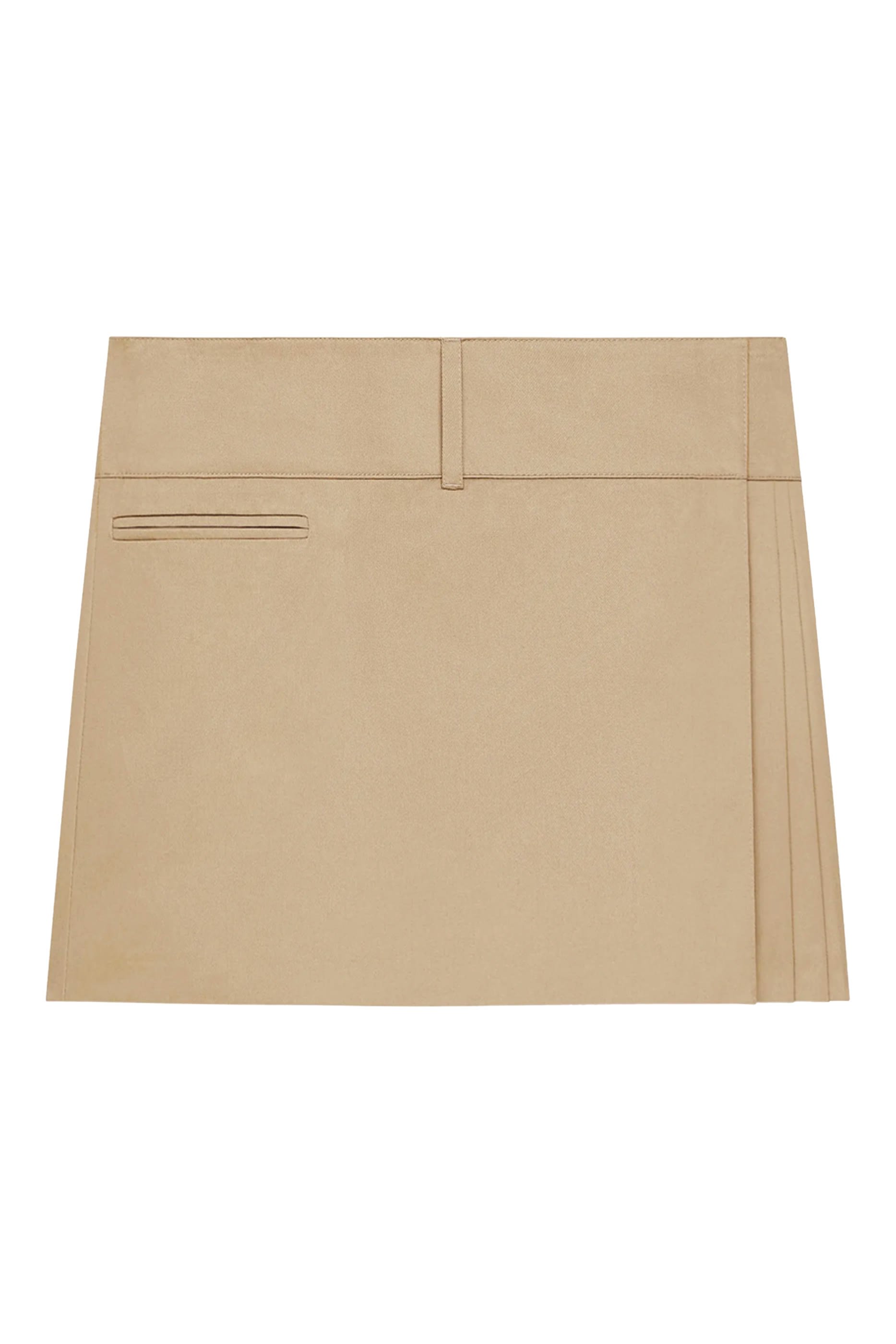 Belted Pleated Mini Skirt