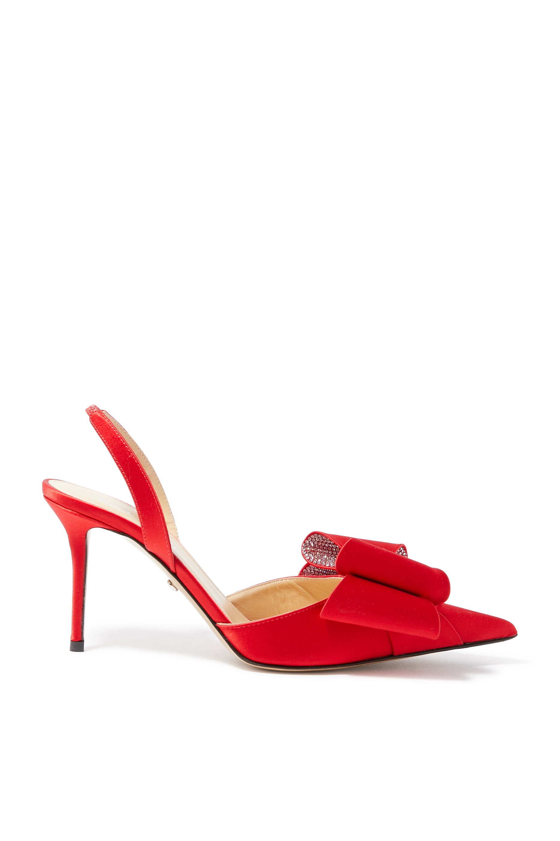 Le Cadeau 85 Bow-Detail Satin Pumps