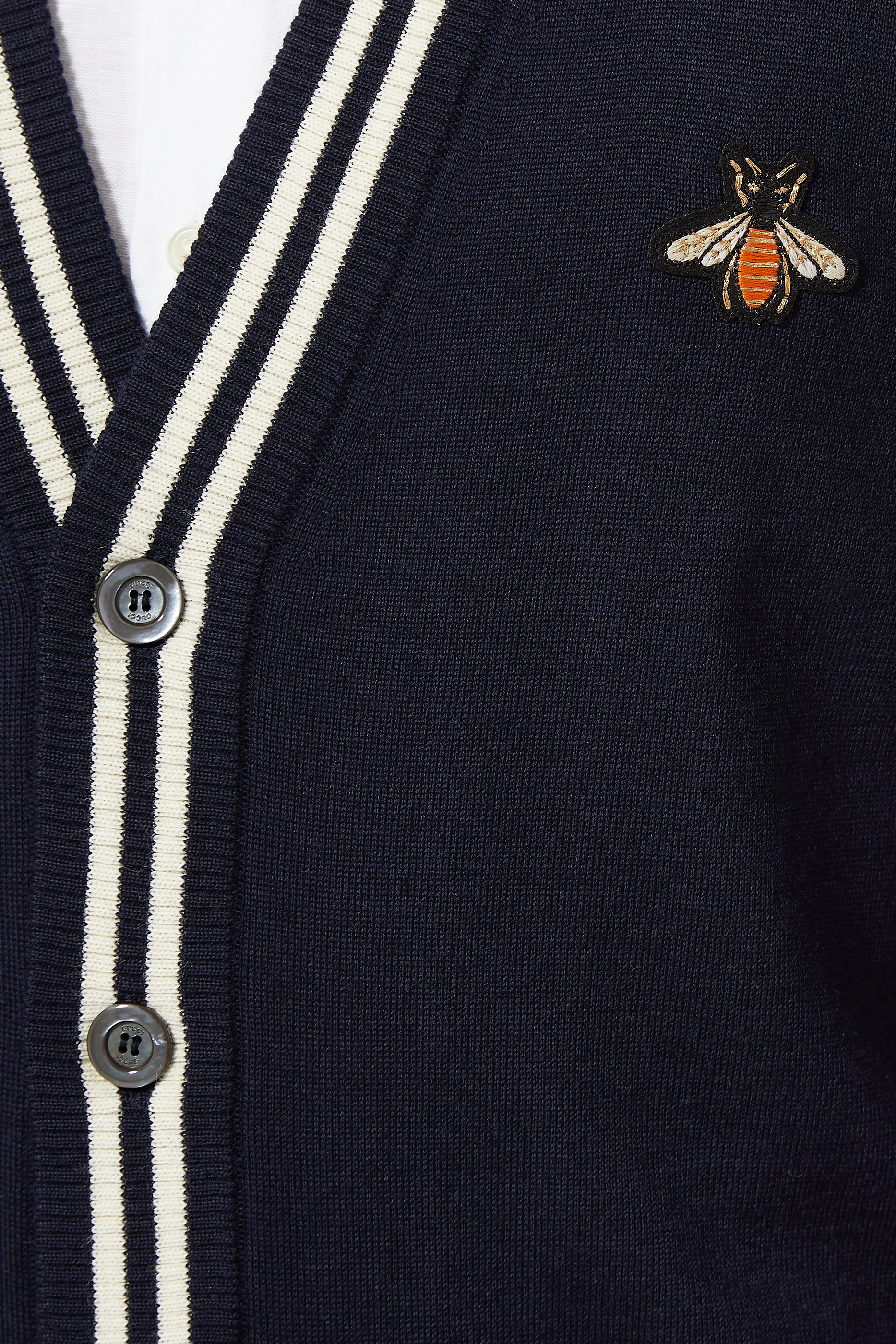 Bee-Patch Wool Cardigan