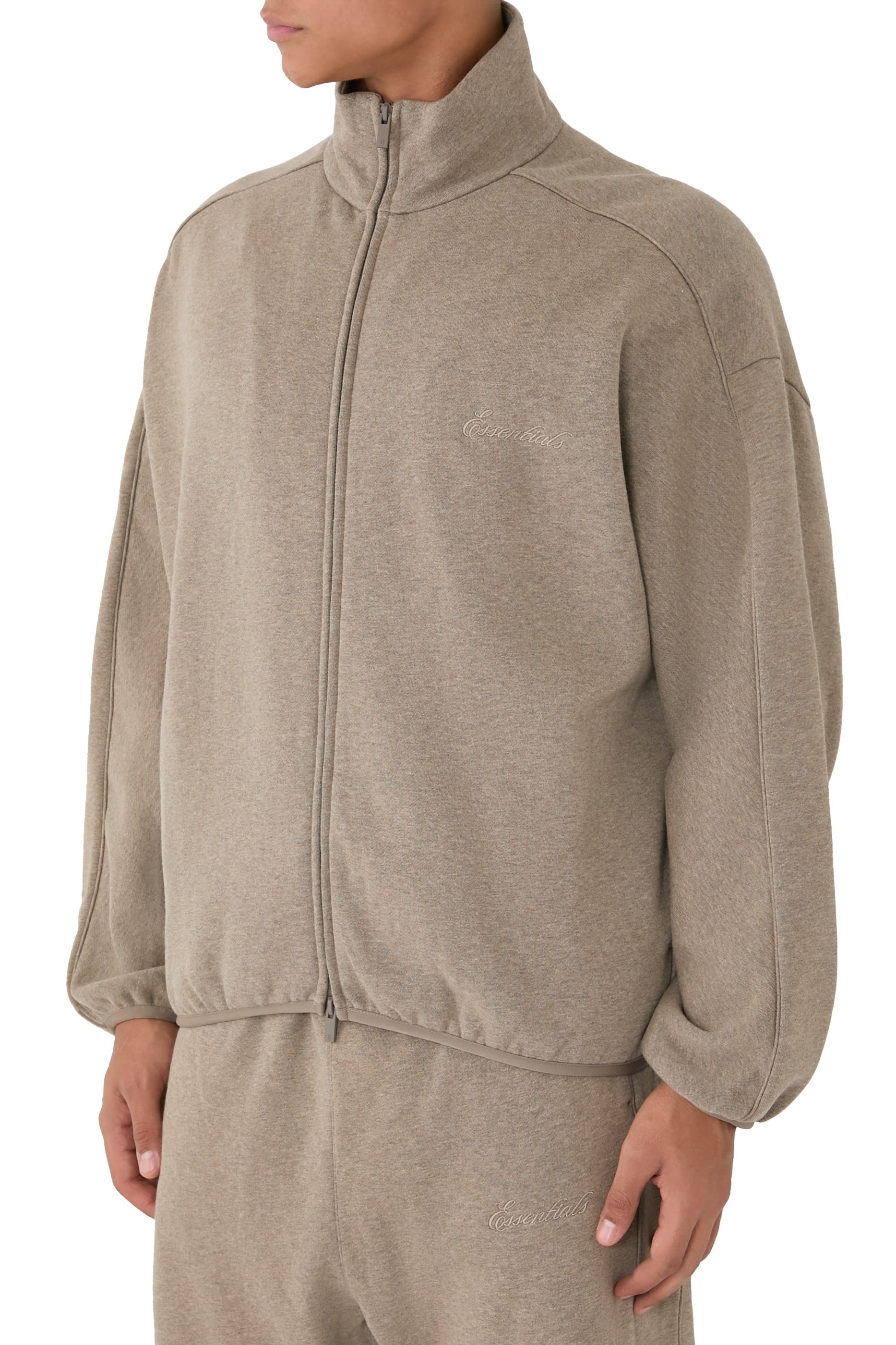 Modern Fleece Track Jacket with Piping