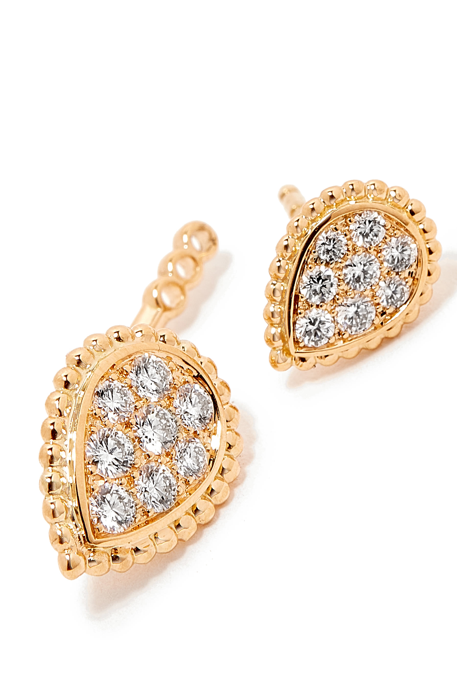 Serpent Bohème Double Motif Diamond Single Stud Earring