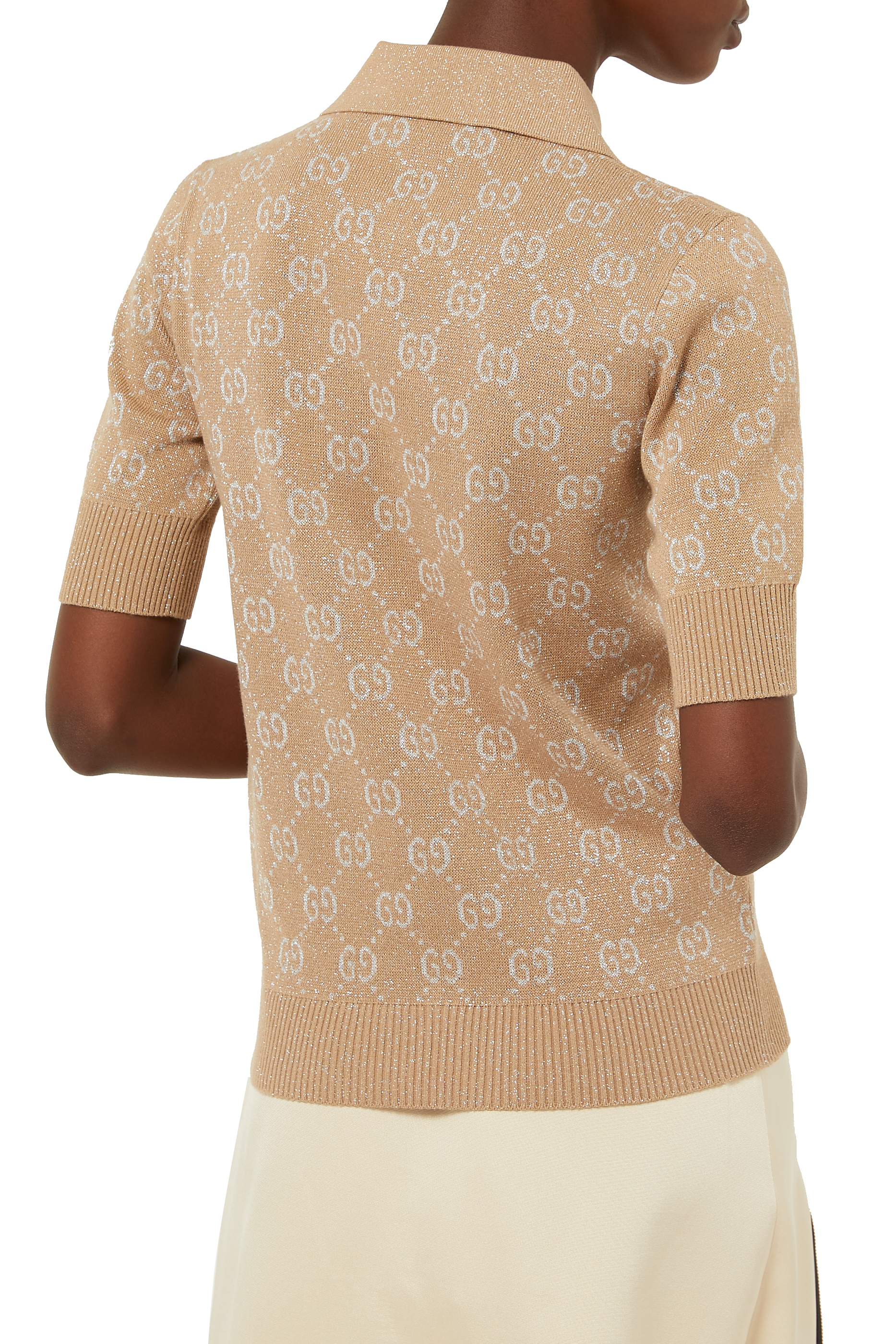 Lam&eacute; GG Jacquard Knit Polo