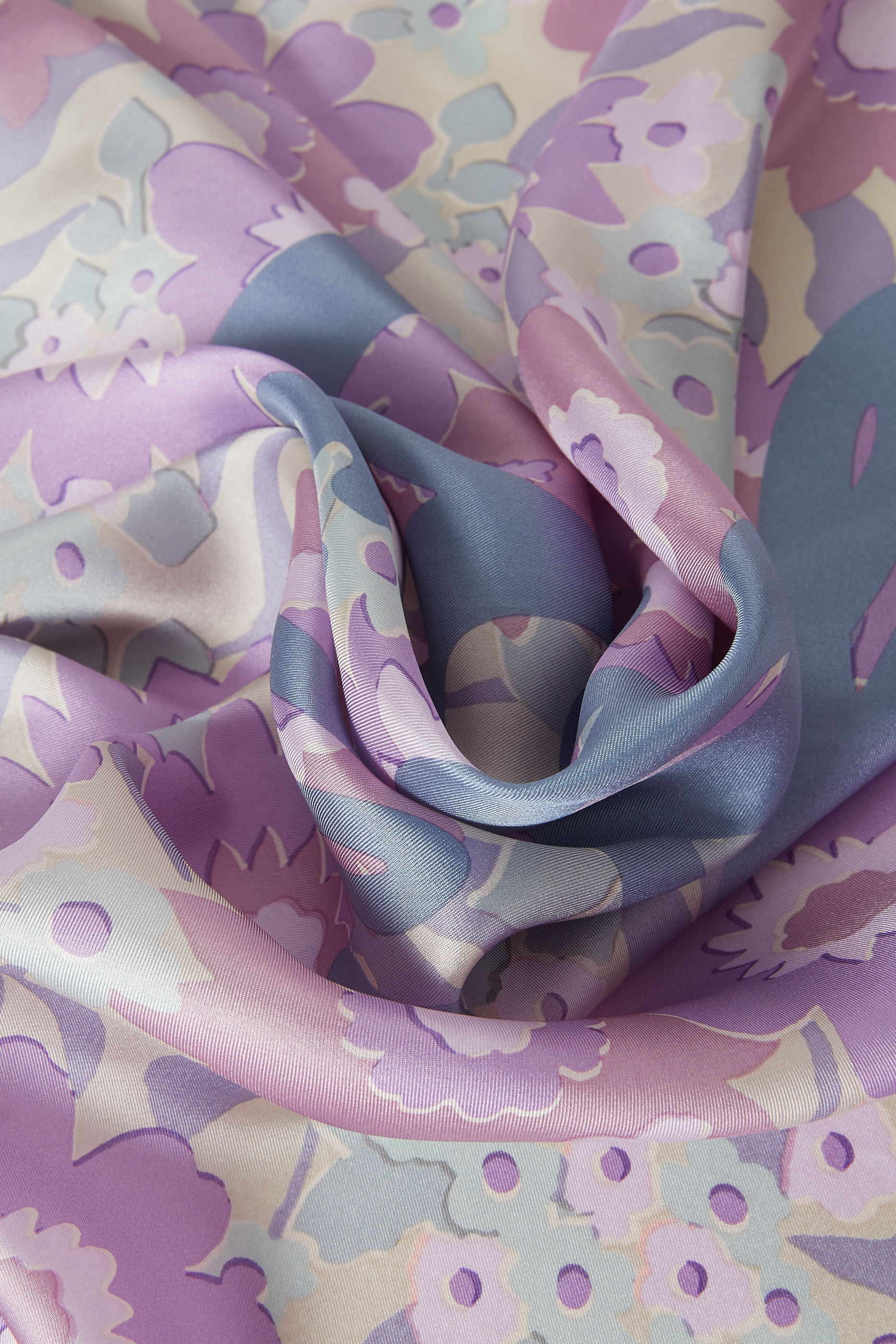 Laurel Floral Square Scarf in Silk