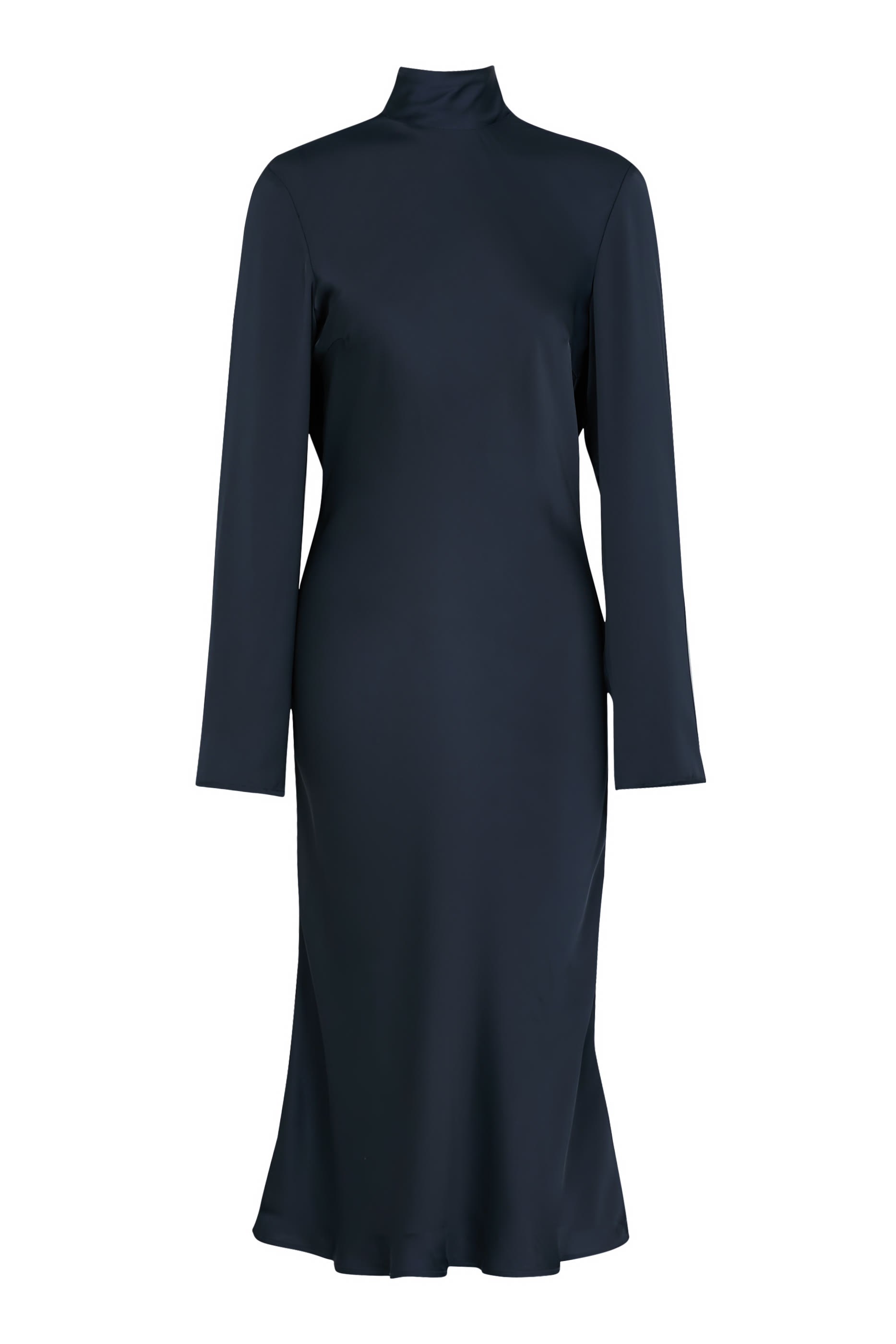 Satin Midi Drapy Dress 