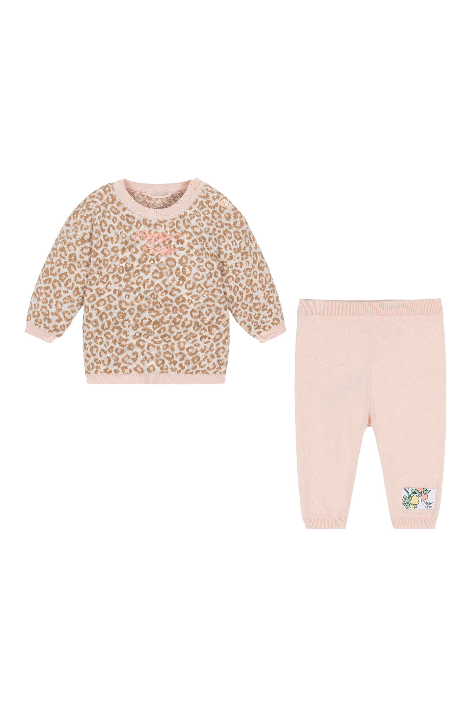 Baby Logo-Embroidered Organic Cotton Trousers