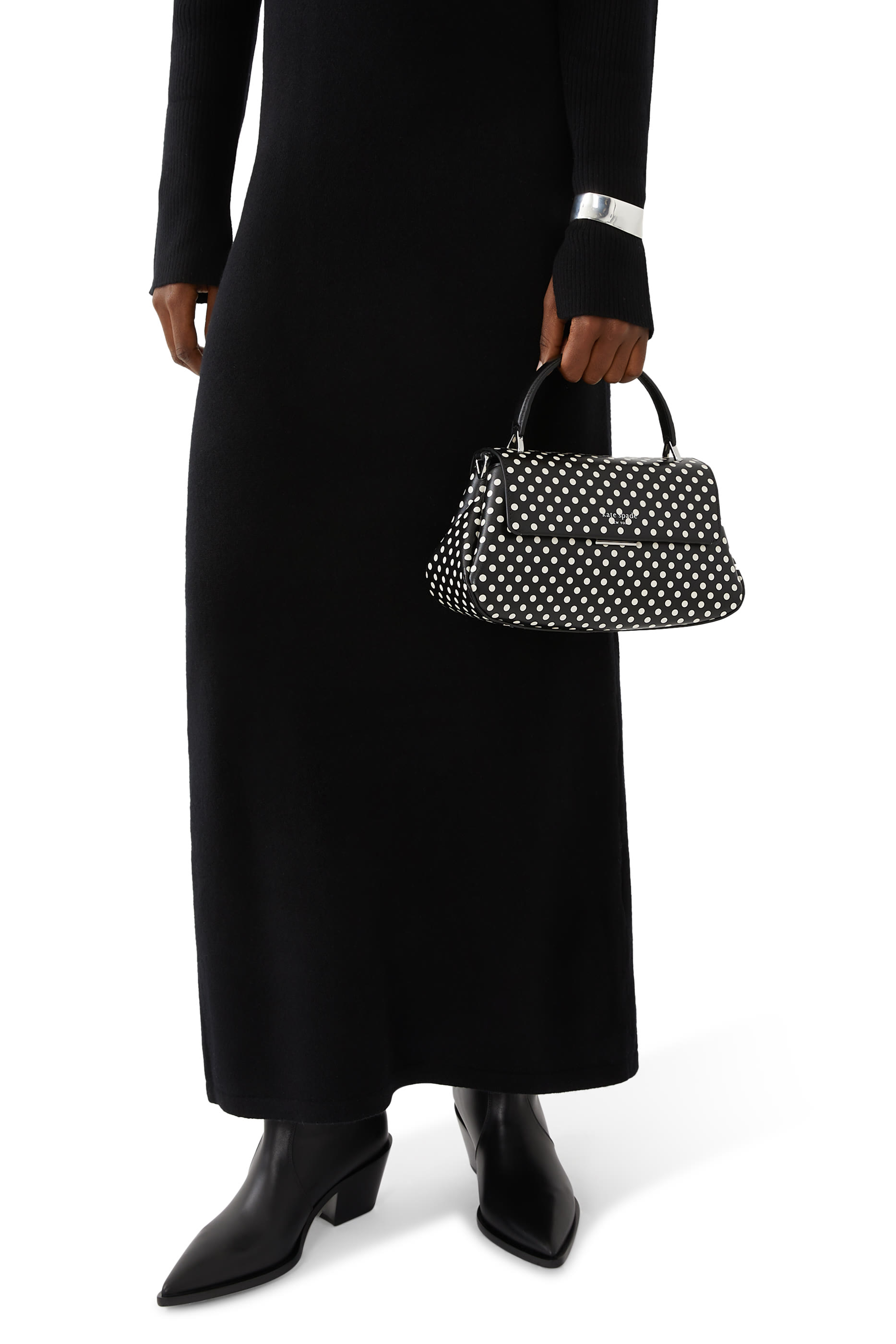 Polka Dot Top Handle Bag