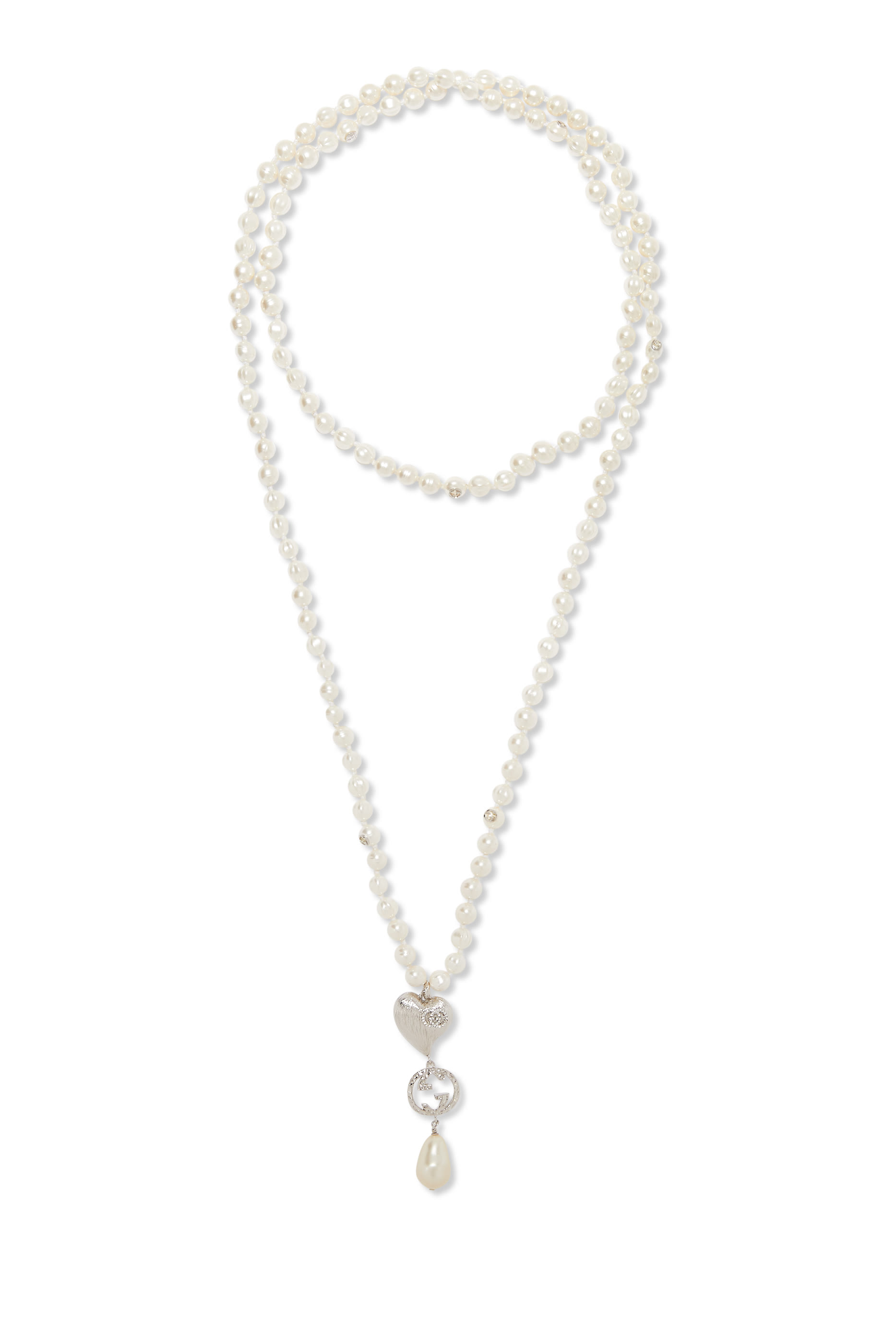 Long Pendant Necklace, Pearls