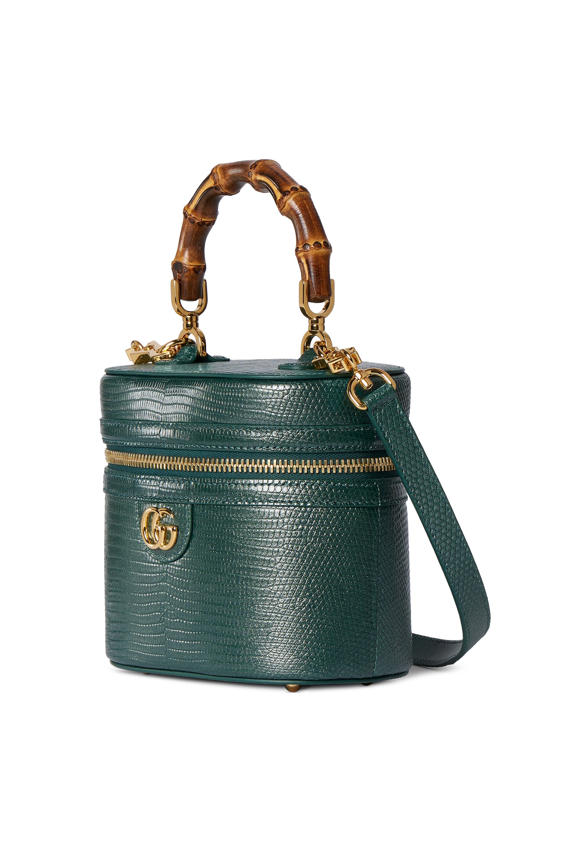 Mini Vanity Bag With Bamboo Handle