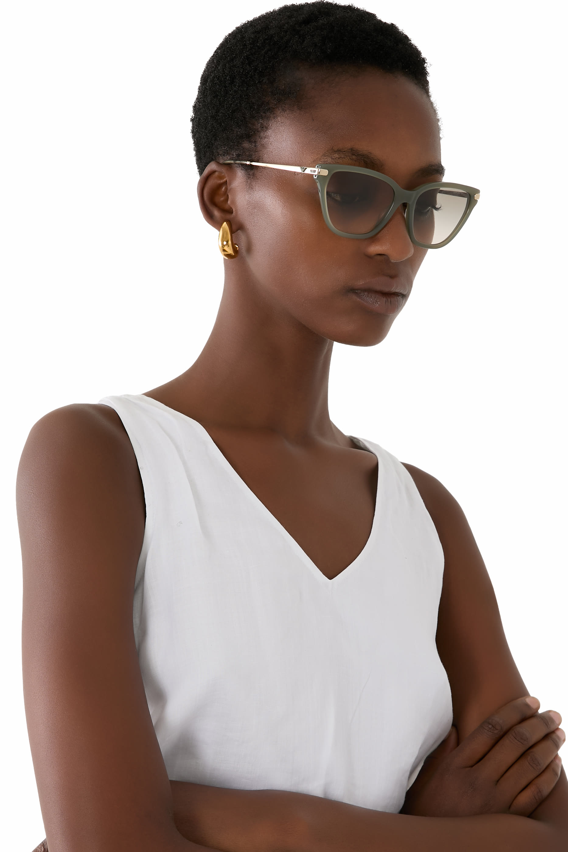 Logo Cat-Eye Sunglasses