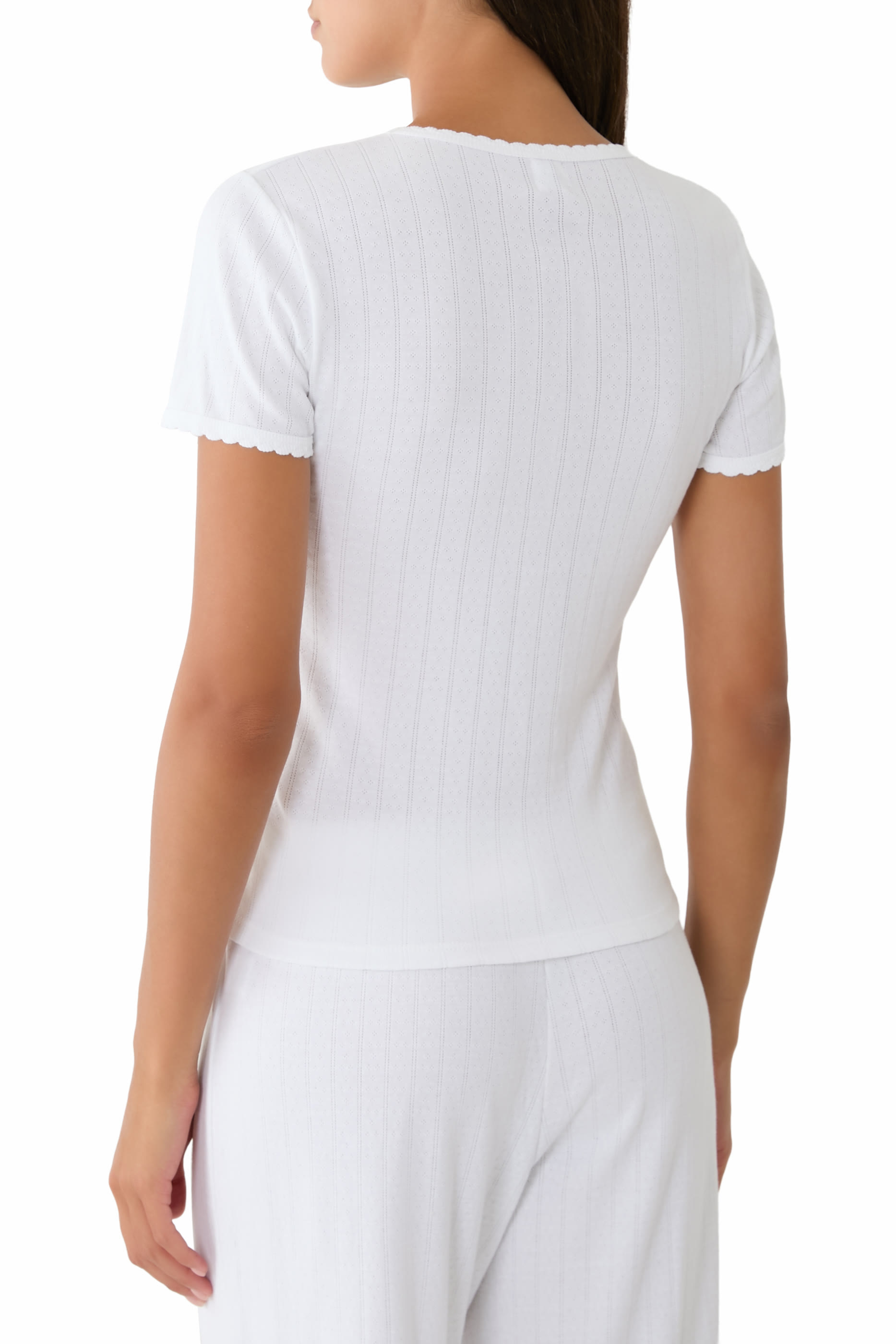 Pointelle Slim Fit Tee