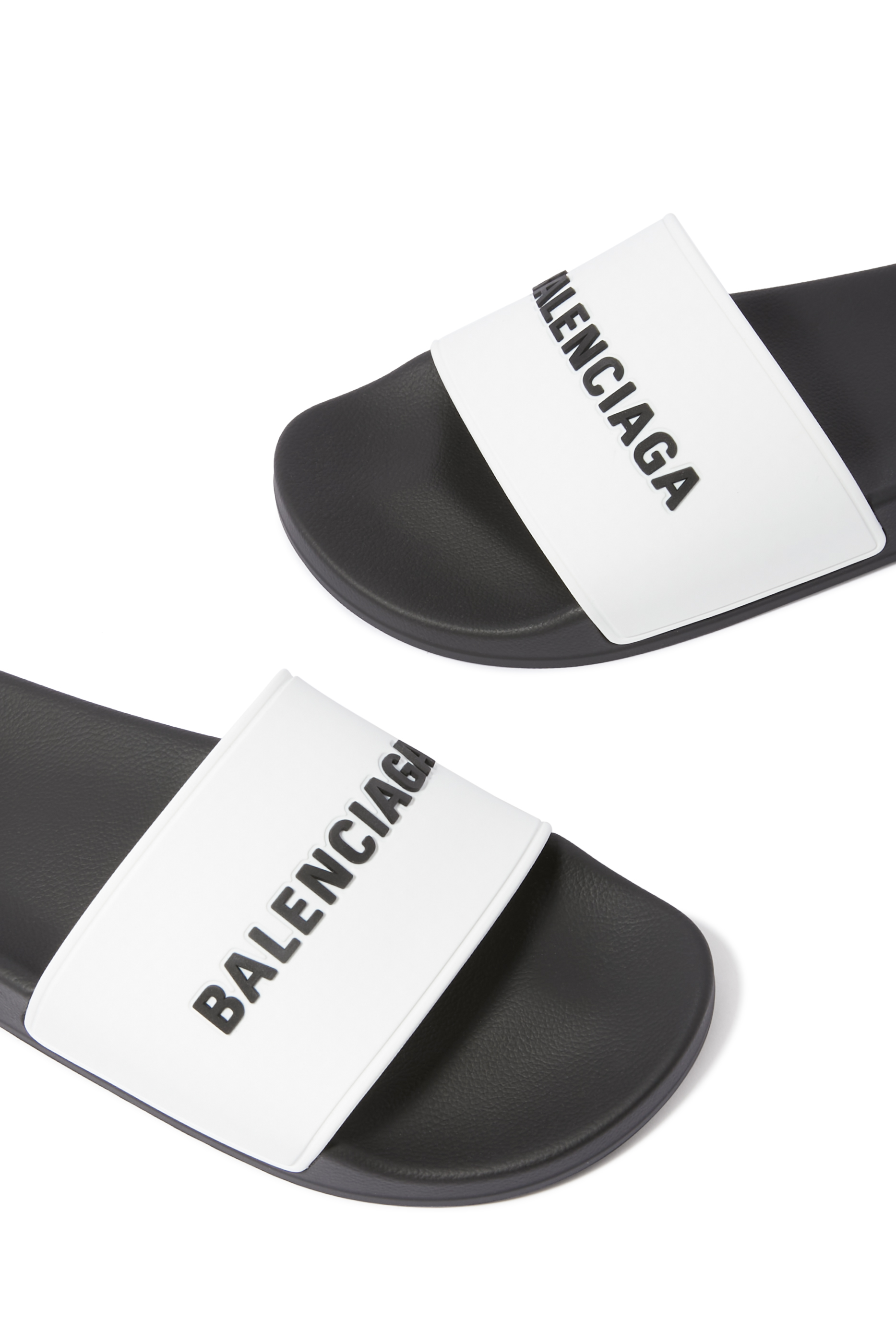 Piscine Rubber Logo-Embossed Slides