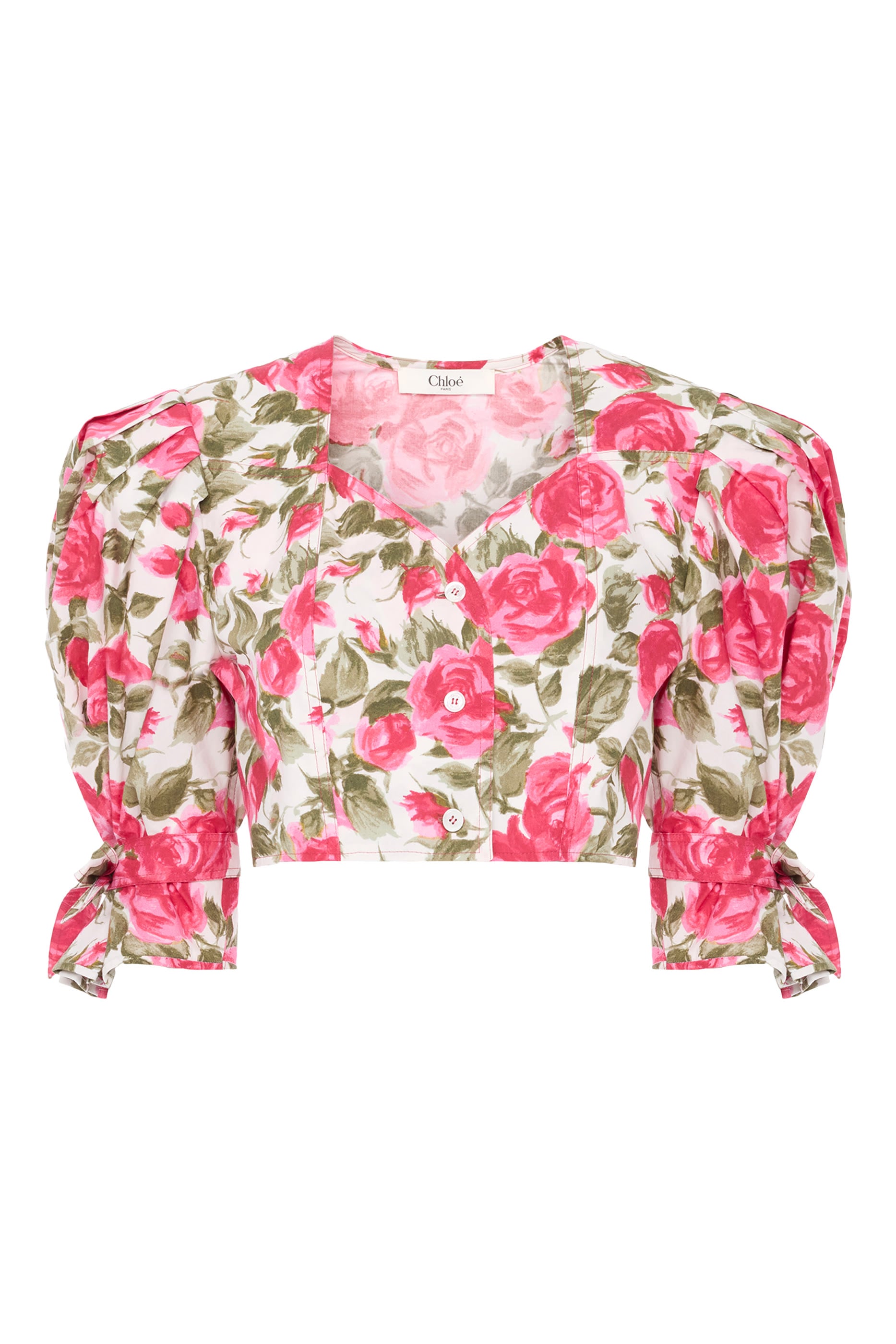 Puff Sleeves Cropped Top