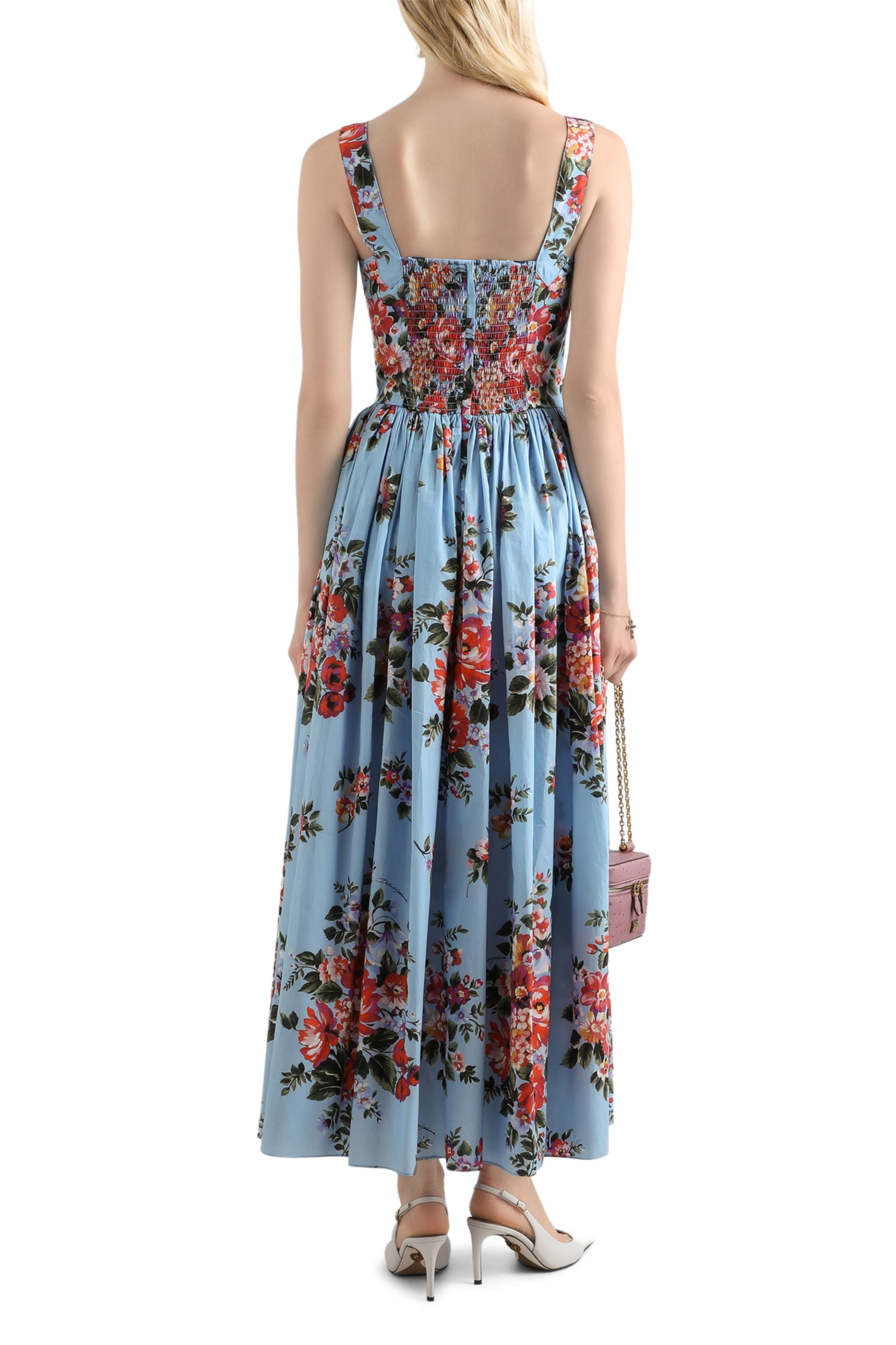 Flower Bouquet-Print Dress