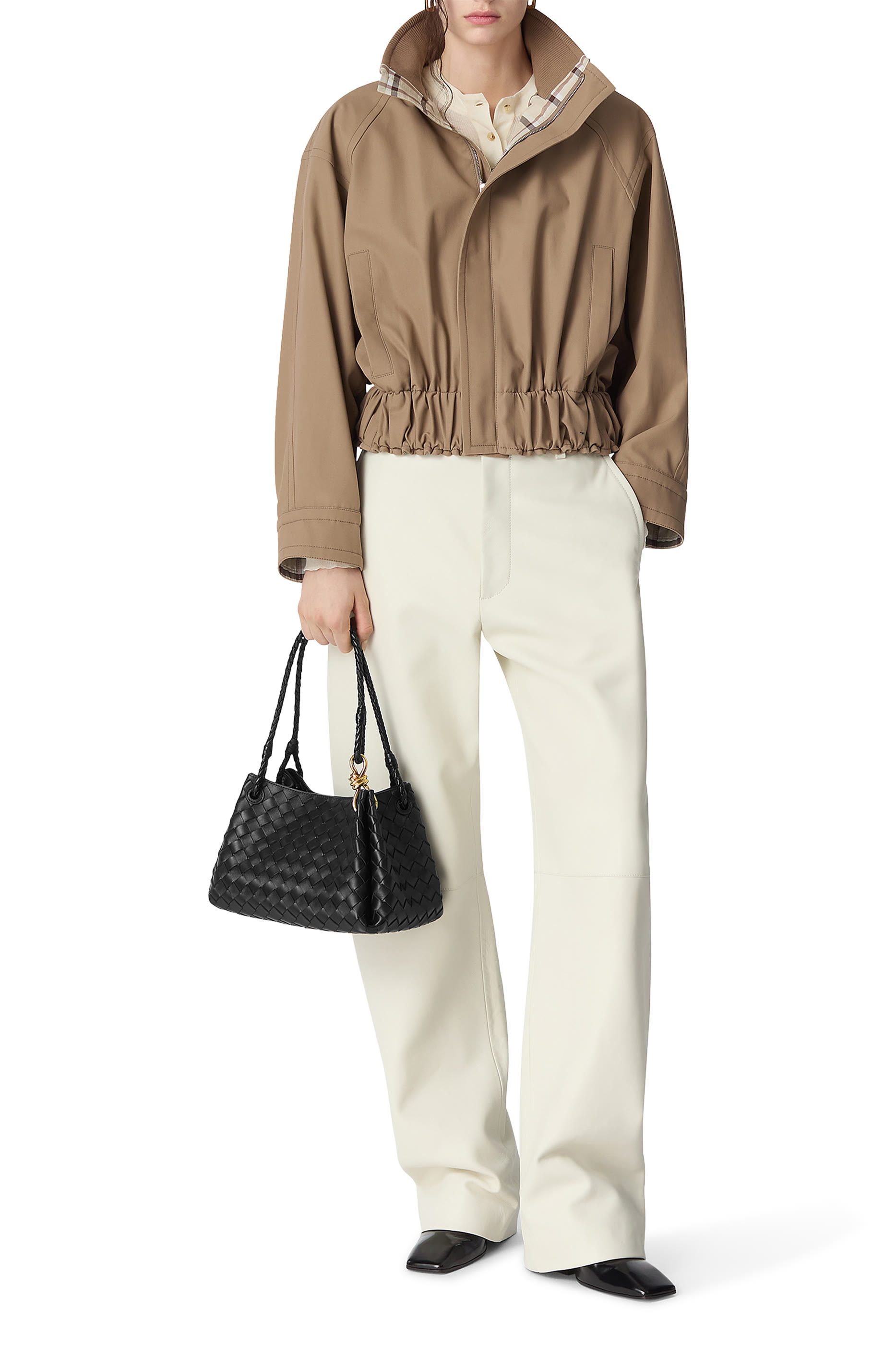 Intrecciato Large Parachute Shoulder Bag