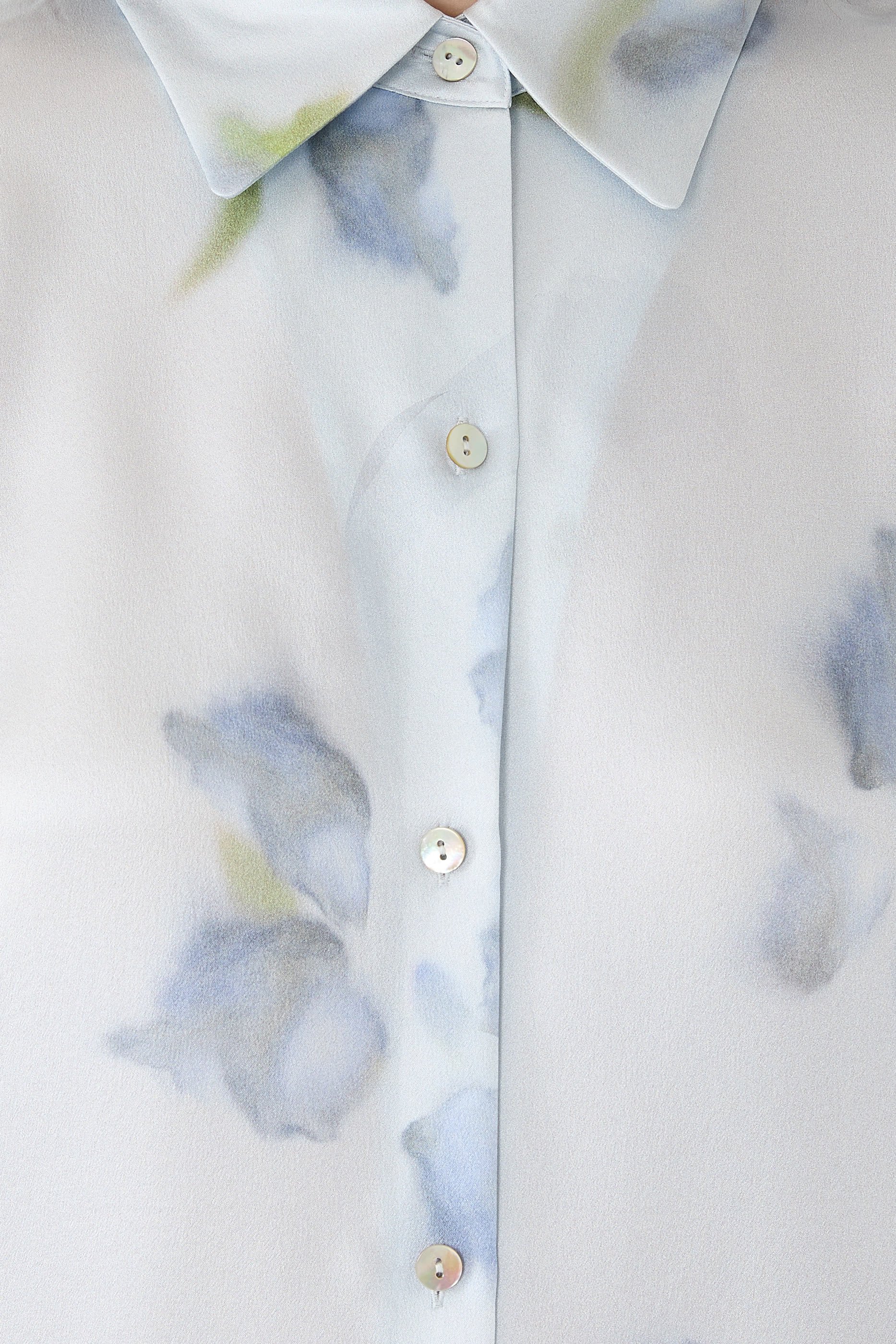 Petal Blur Button-Front Shirt