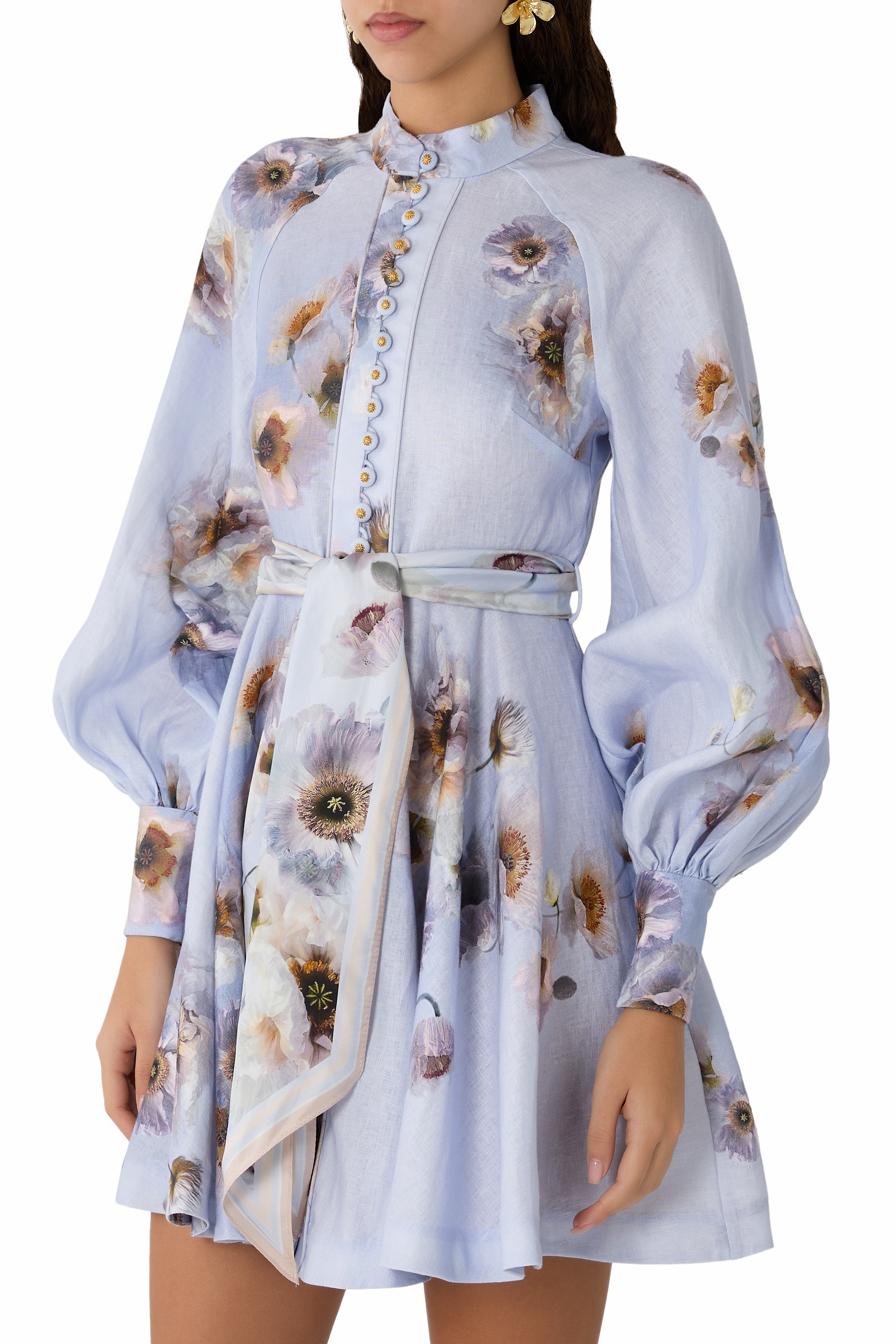 Hypnotic Buttoned Mini Dress 