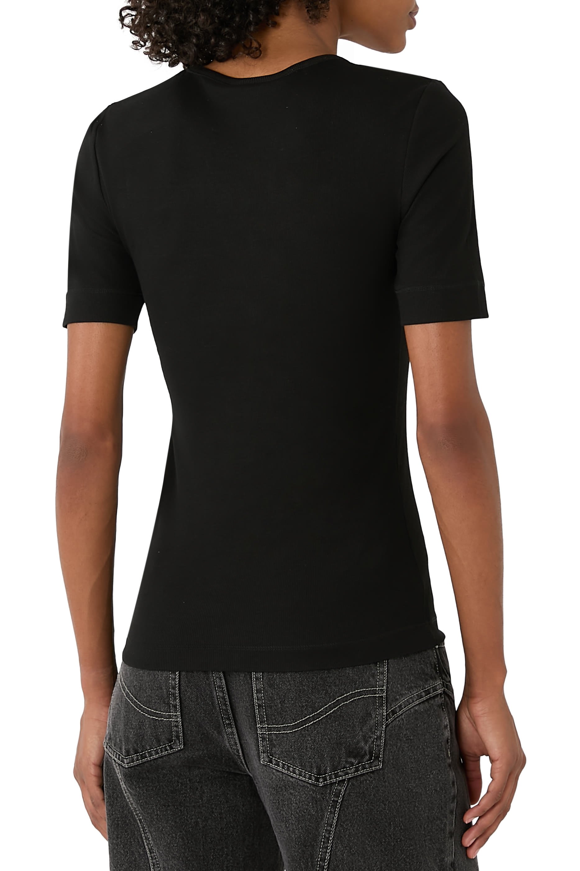 Soft Cotton Rib Short Sleeve T-Shirt 