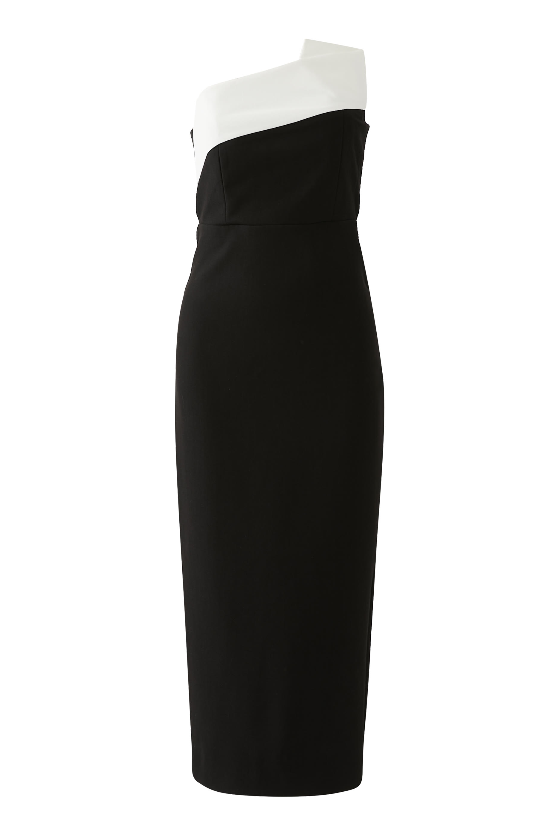 Strapless Crepe Midi Dress