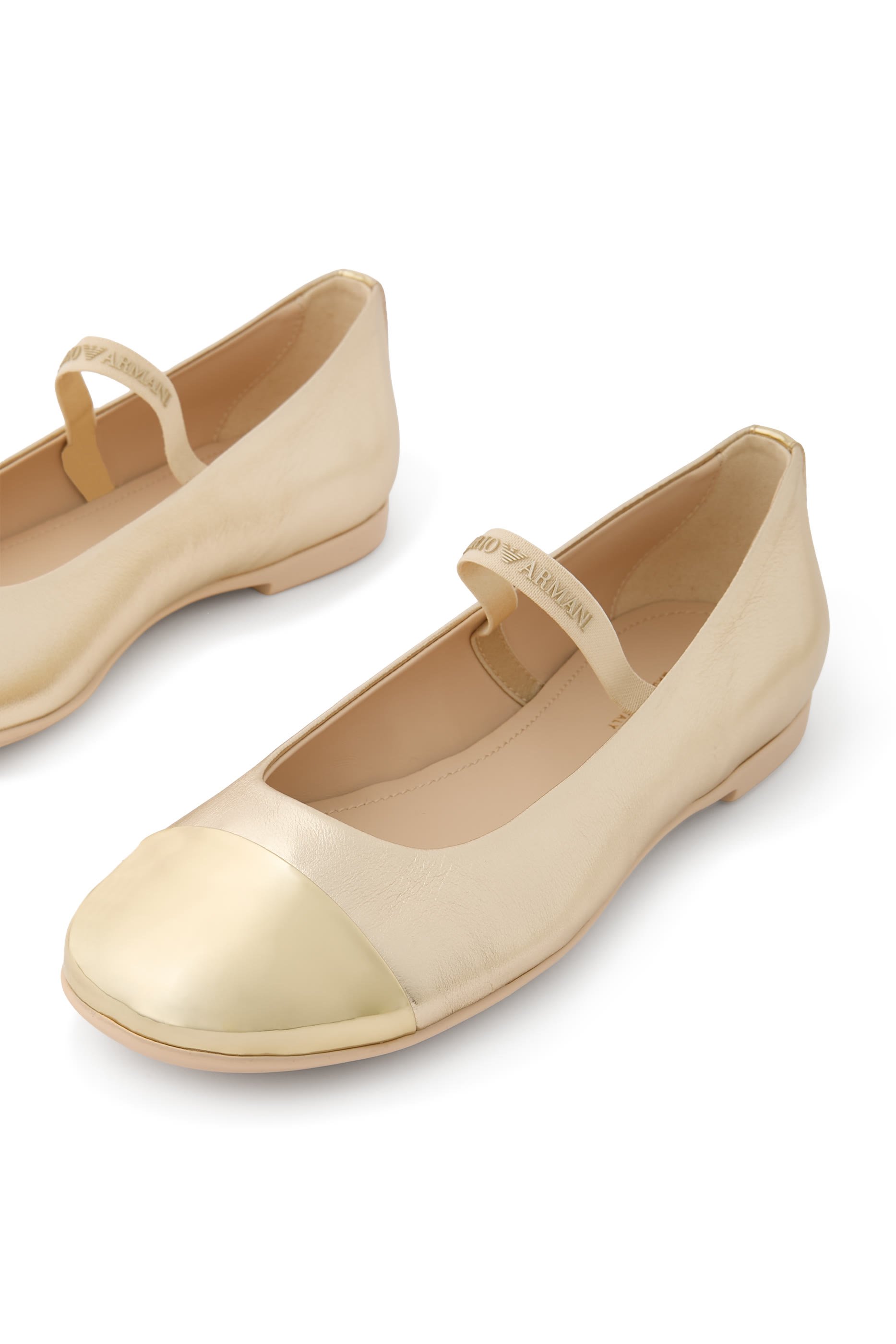 Kids Laminated Nappa Leather Ballerinas