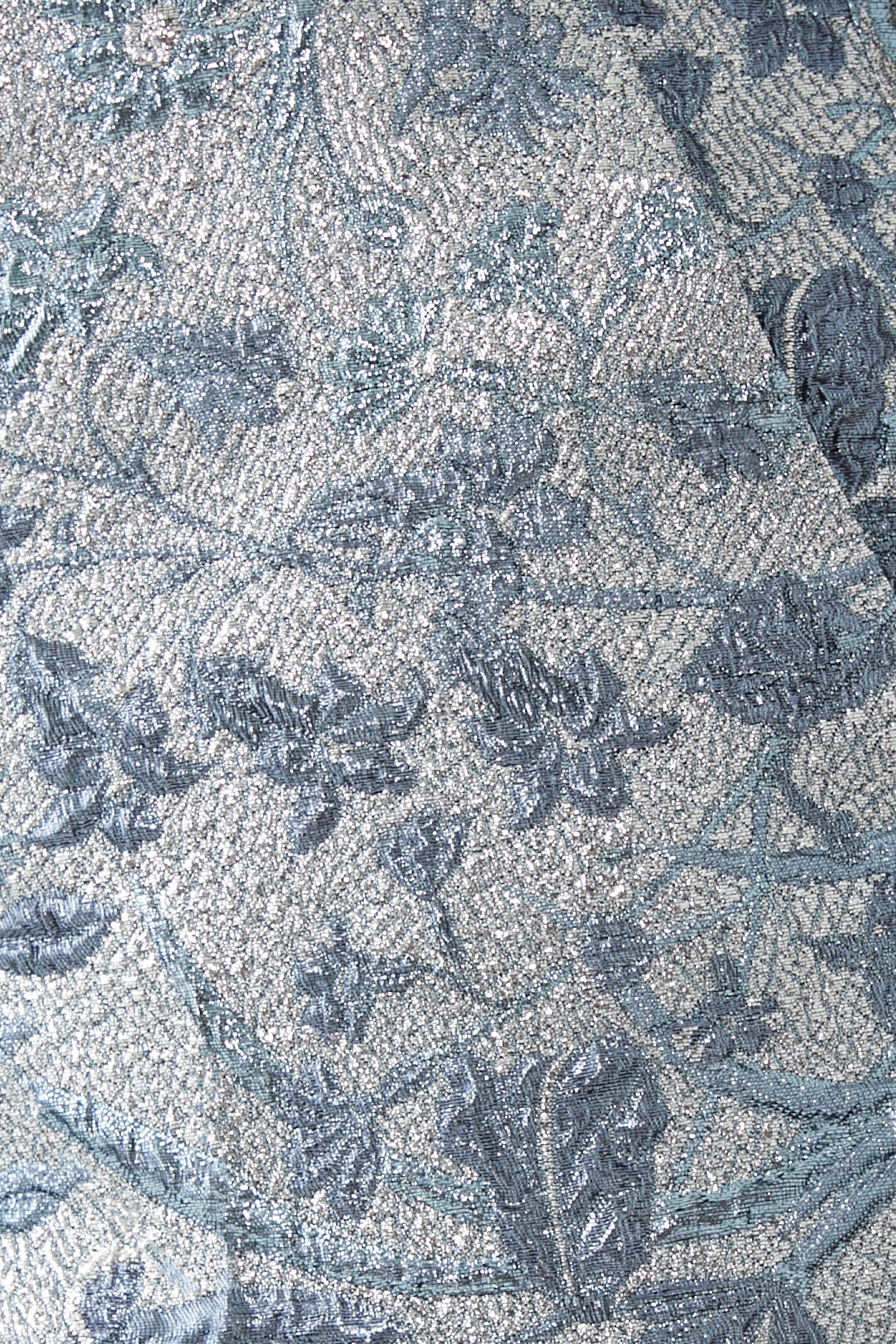 Flared Floral Lam&eacute; Brocade Pant