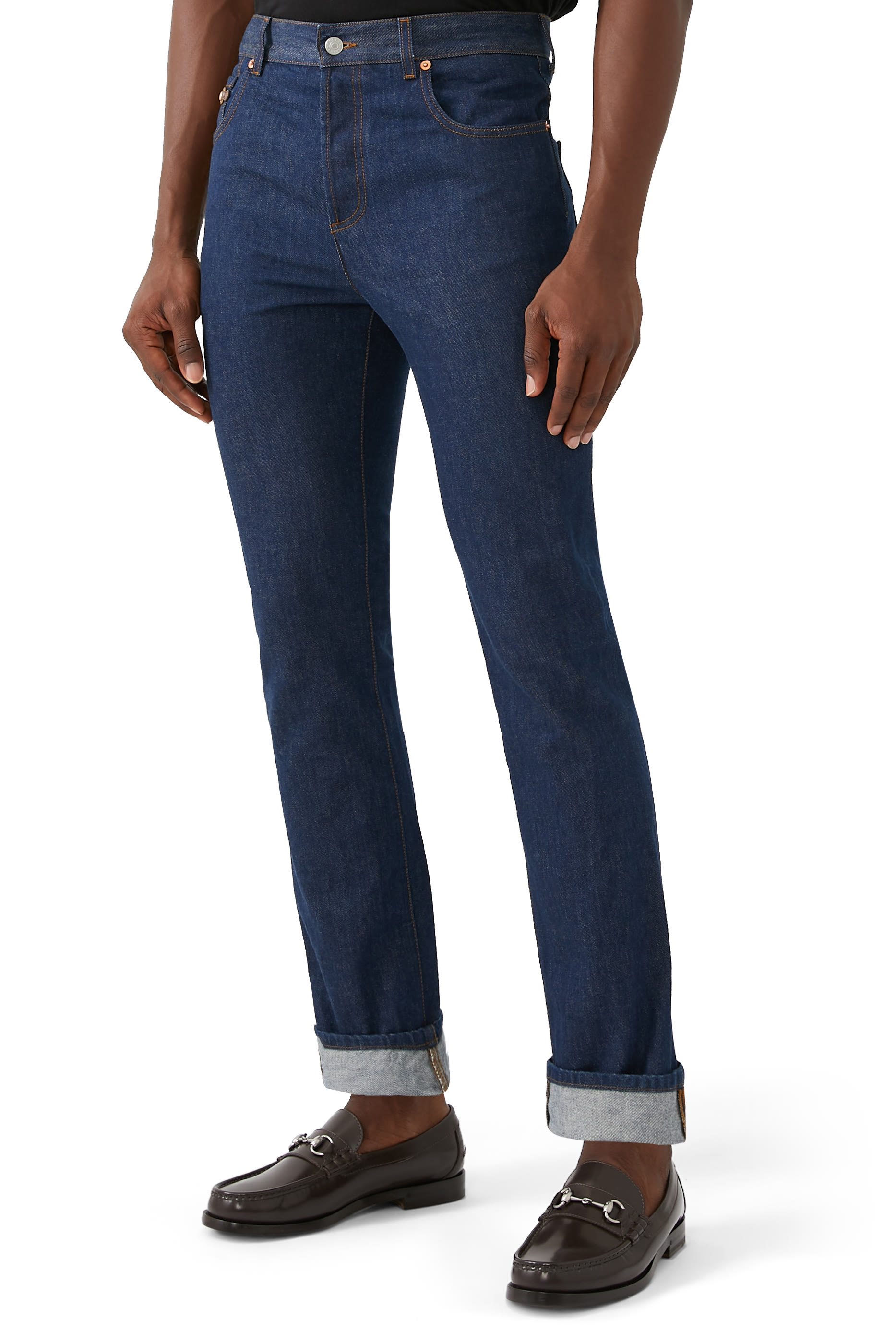 Horsebit-Detail Jeans