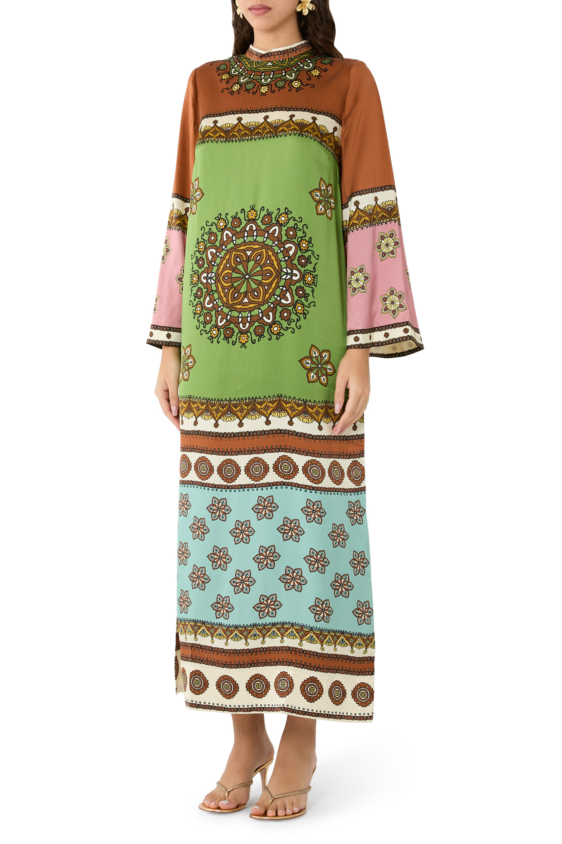 Contina Silk Midi Dress 