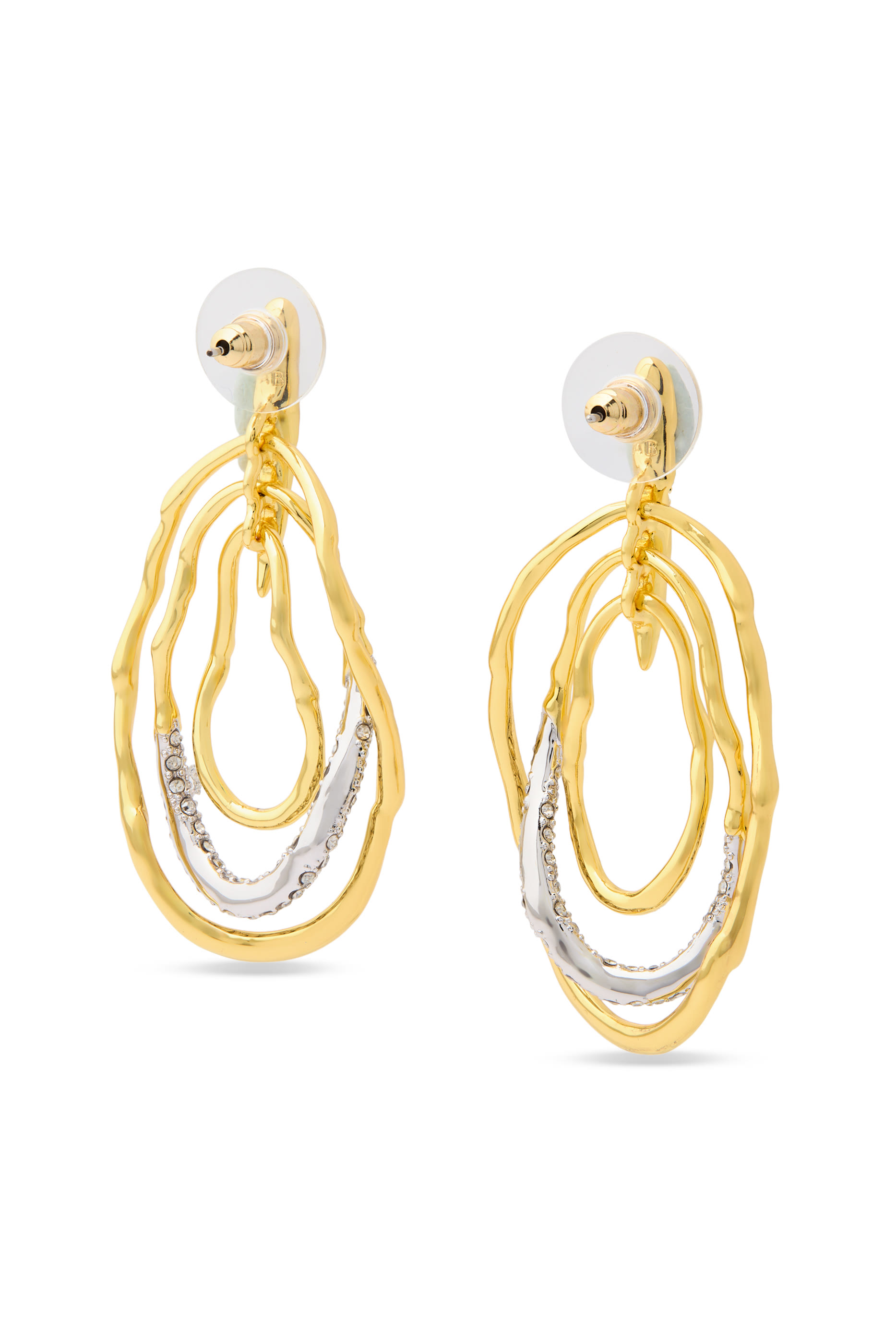 Solanales Crystal Pav&eacute; Mobile Post Earrings