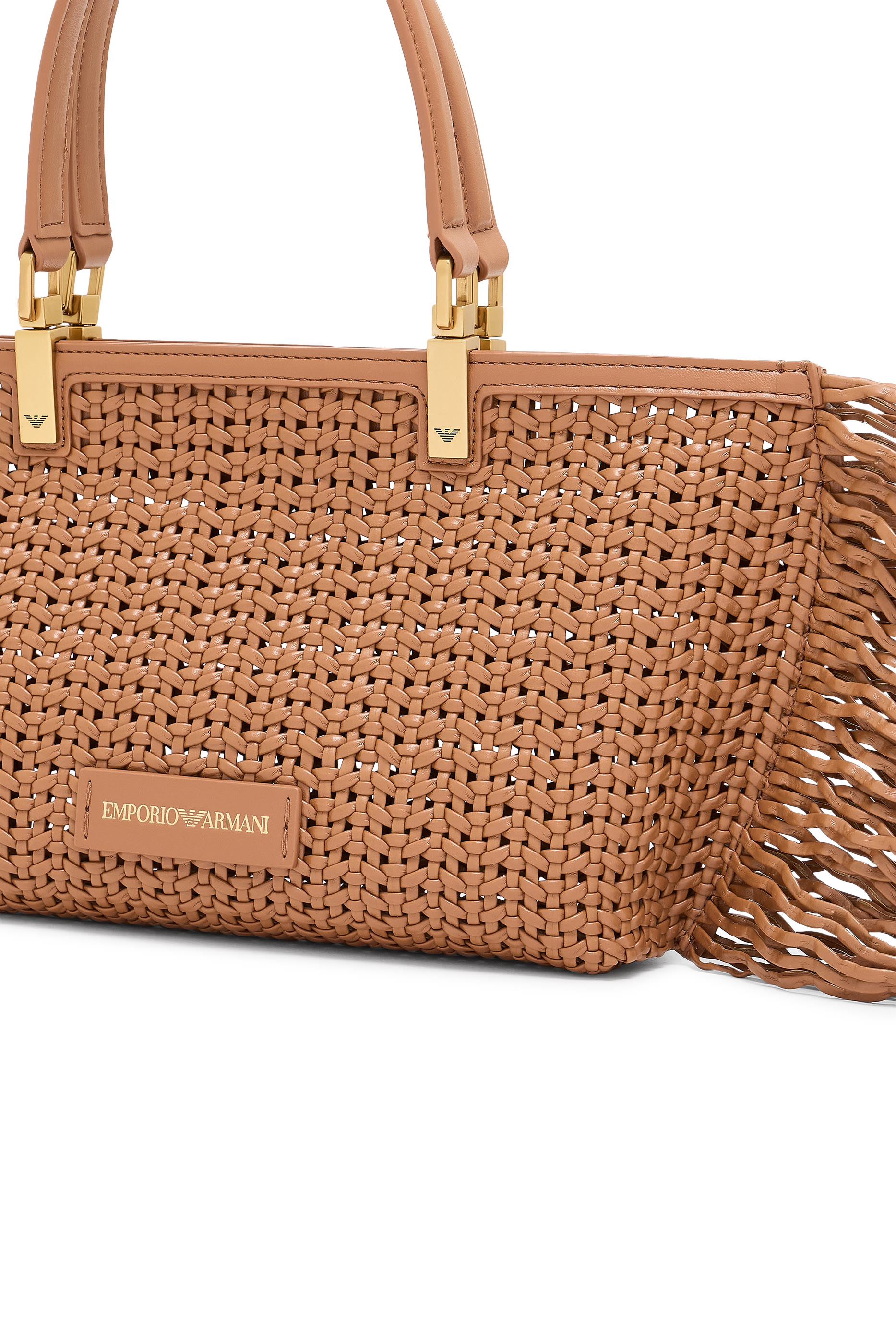 Fringe Detail Braided Handbag