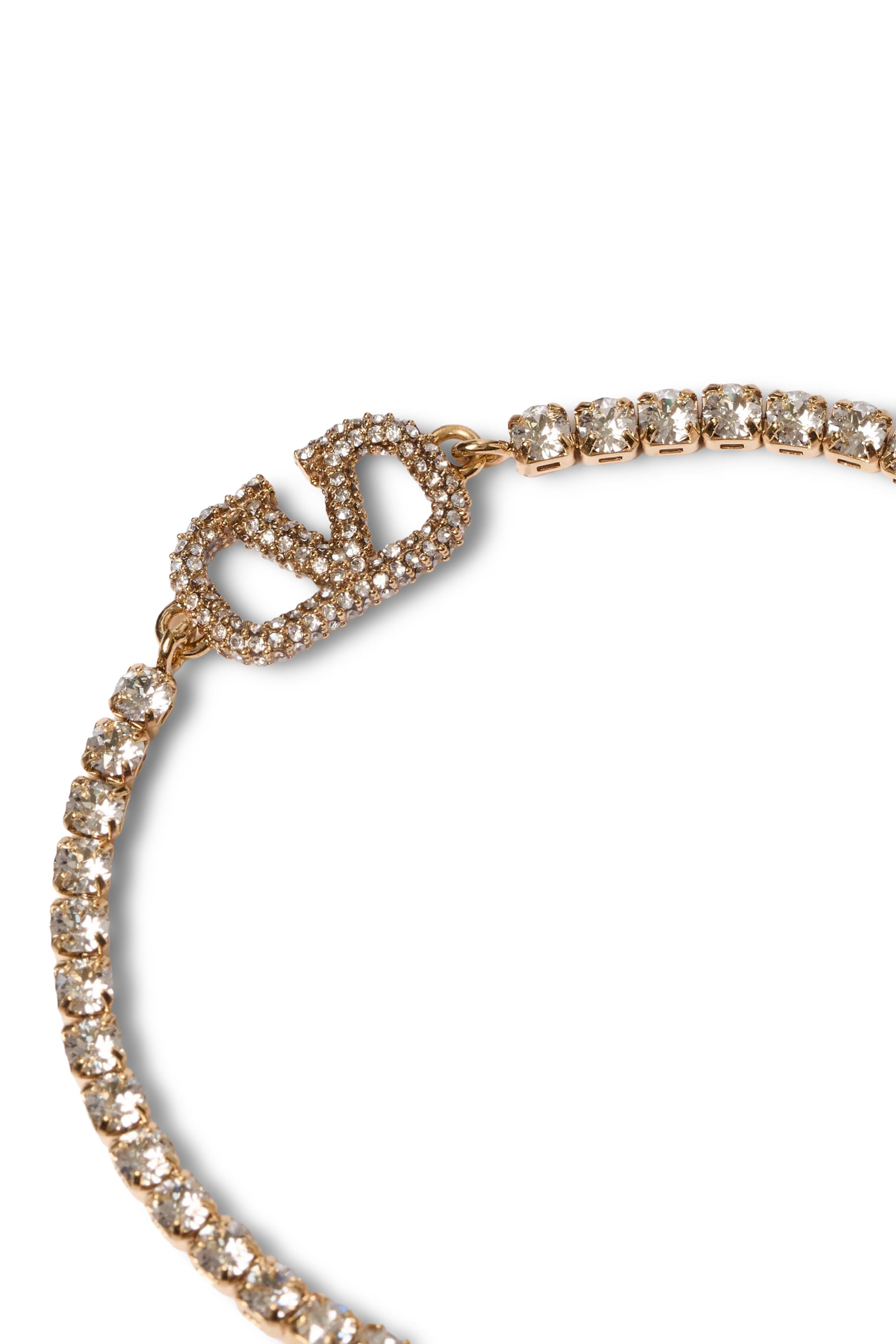 VLogo Signature Metal and Swarovski&reg; Crystal Bracelet