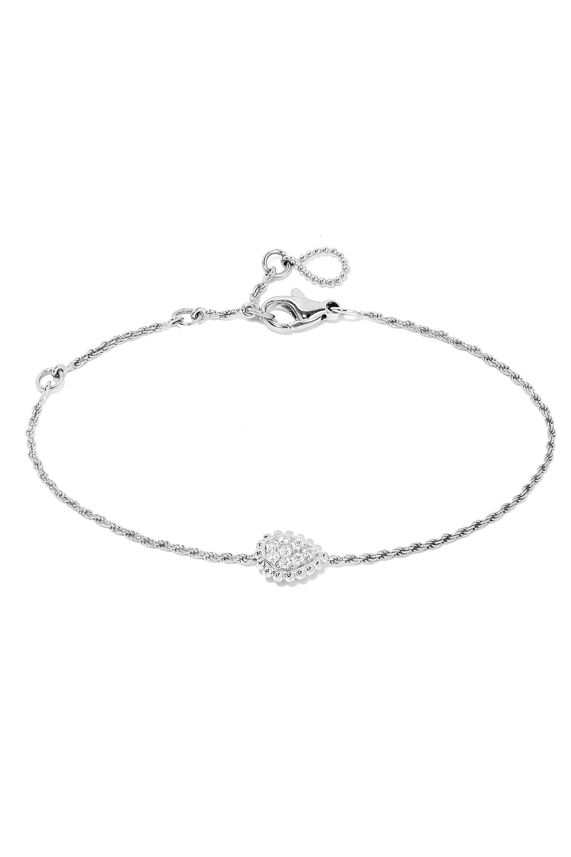 Serpent Boh&egrave;me XS motif chain bracelet, Diamonds & White Gold