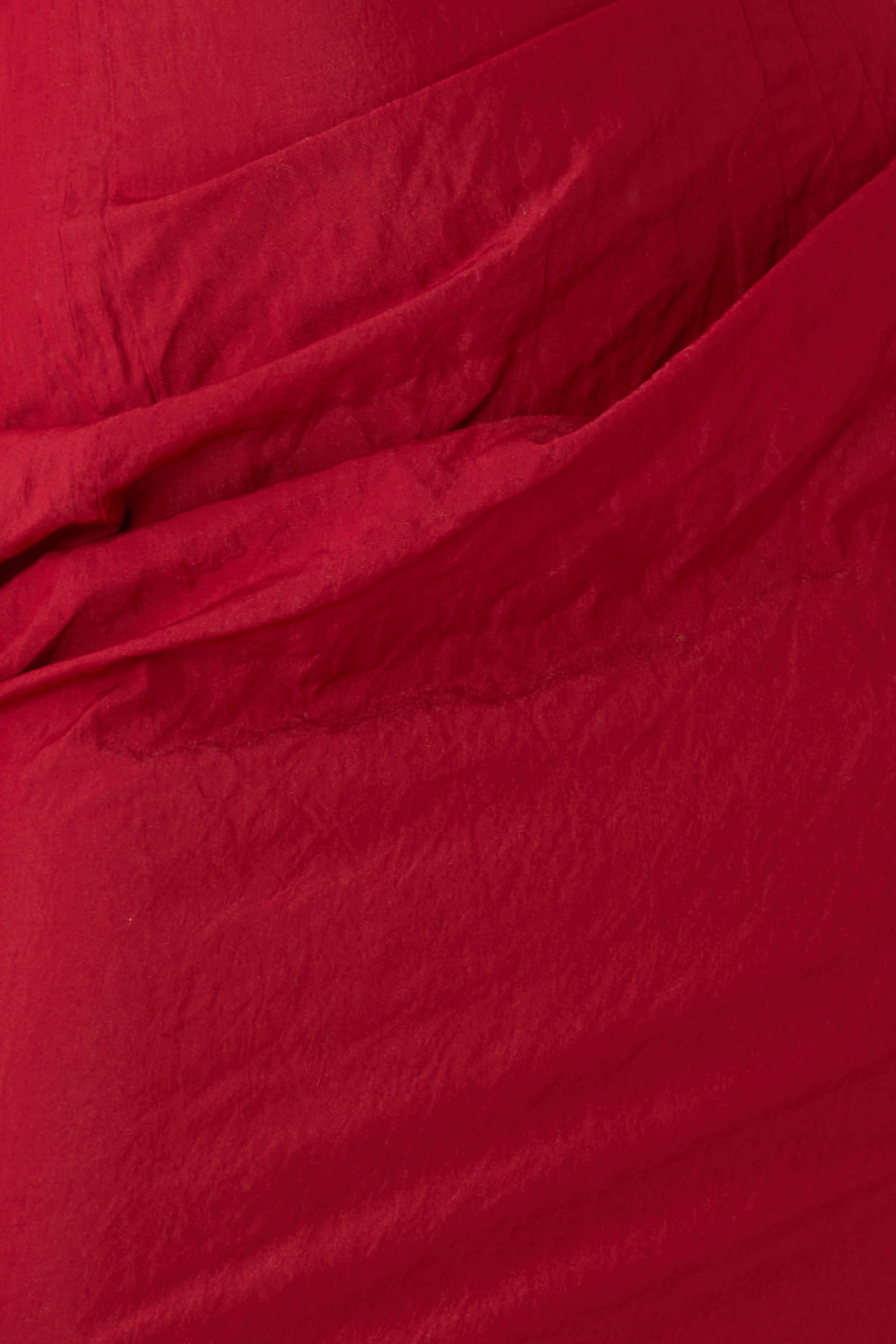 Off-Shoulder Draped Midi Dress