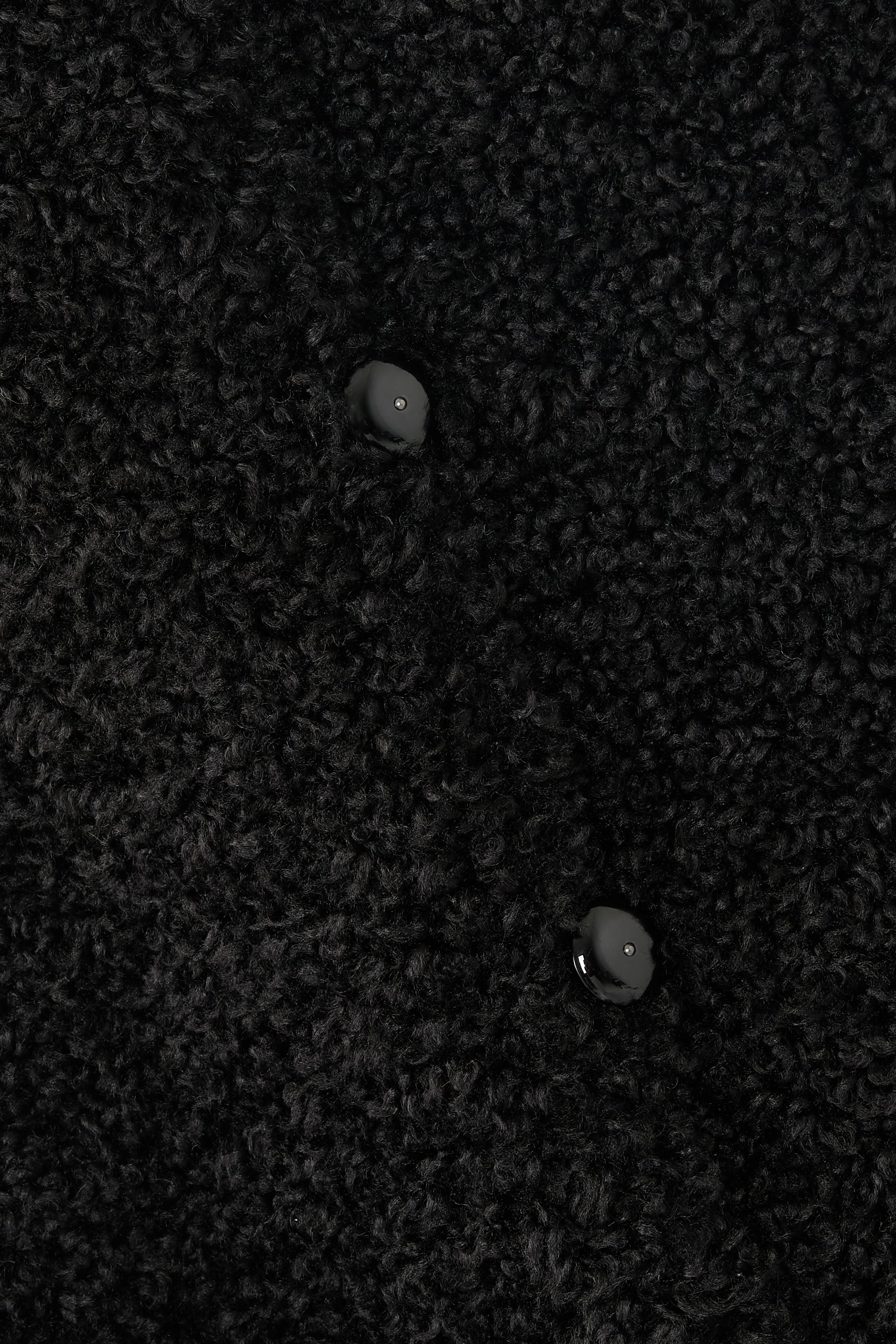 Bouclé Cloth Coat with Off-Centre Closure