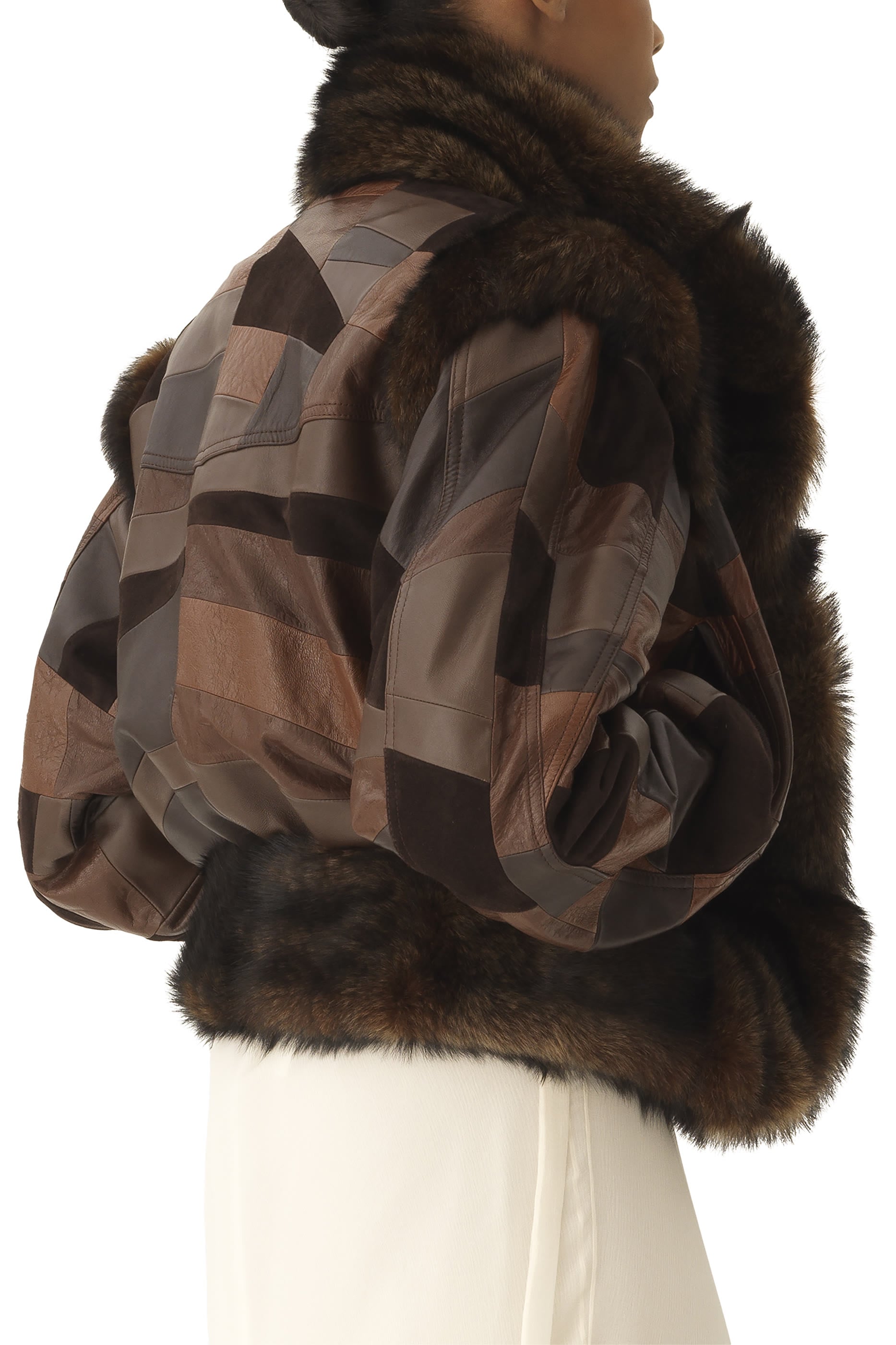 Short Hybrid Bomber Jacket