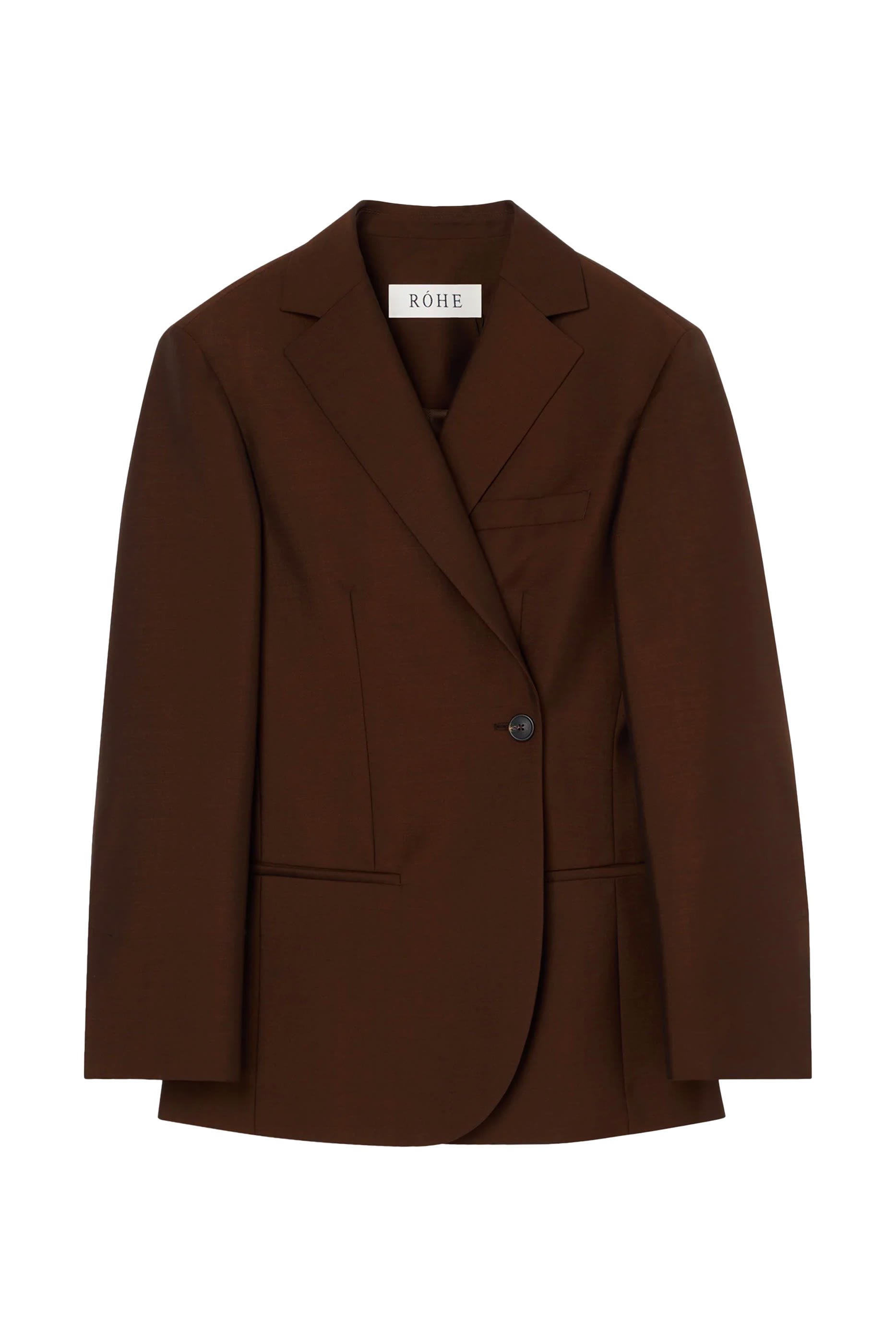  Dual Tone Piqué Overlap Suit Jacket