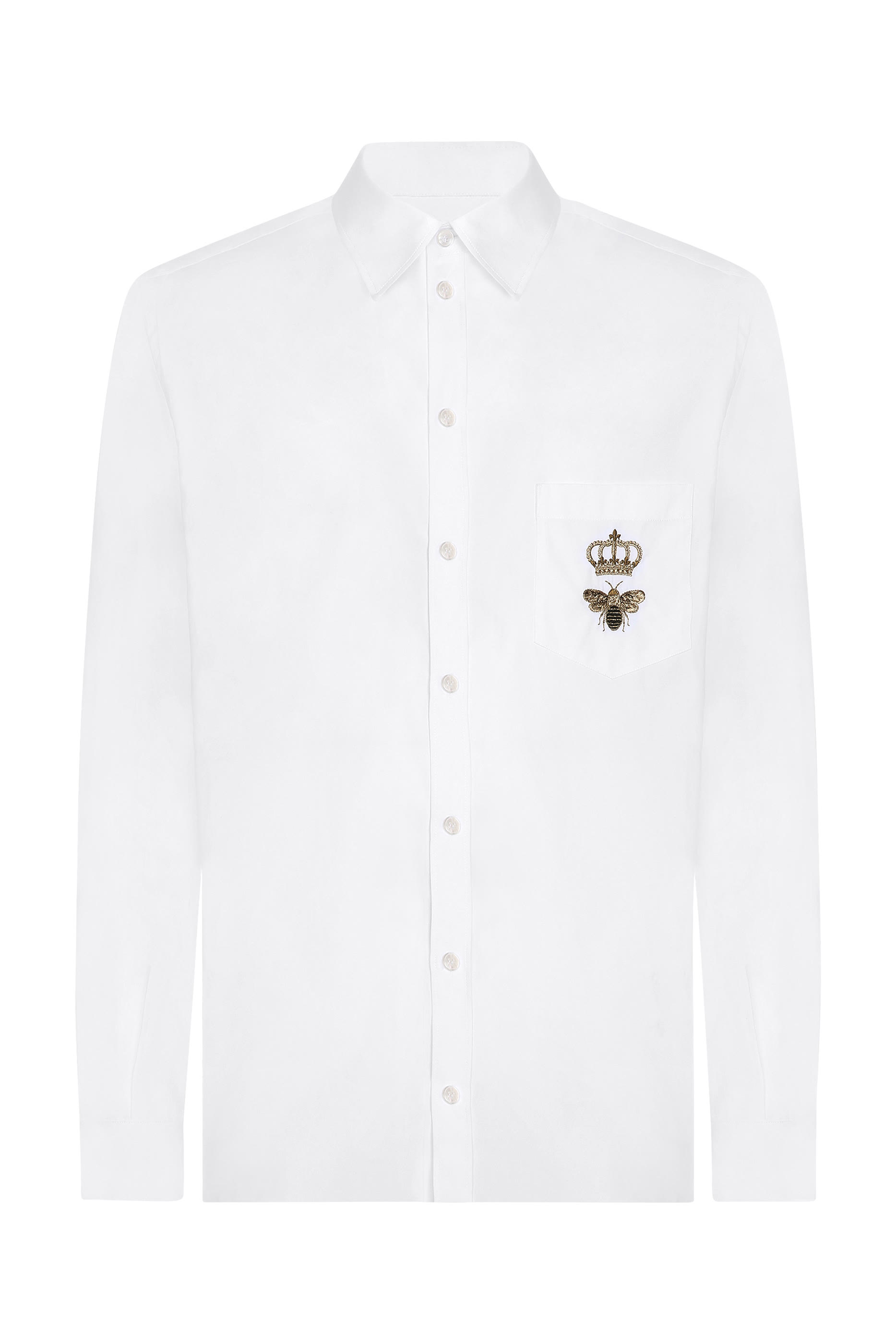 Embroidered Cotton Martini-Fit Shirt