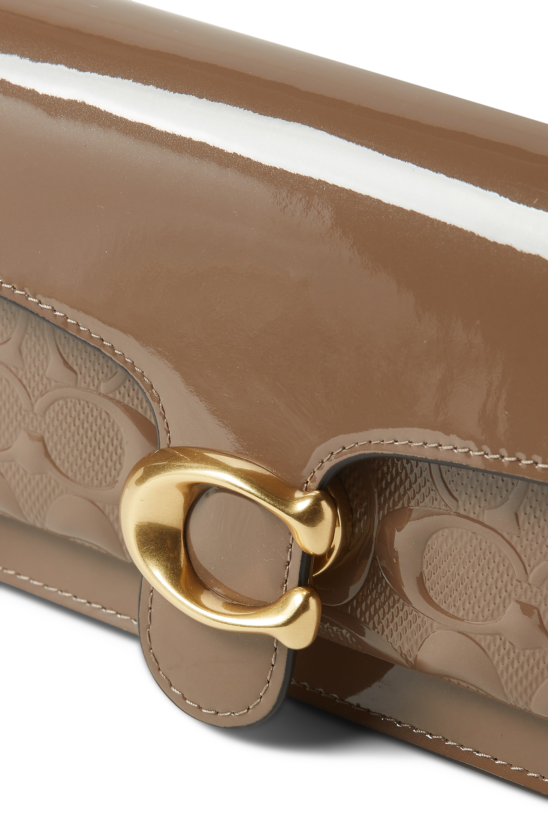 Tabby Signature Patent Leather Clutch Bag