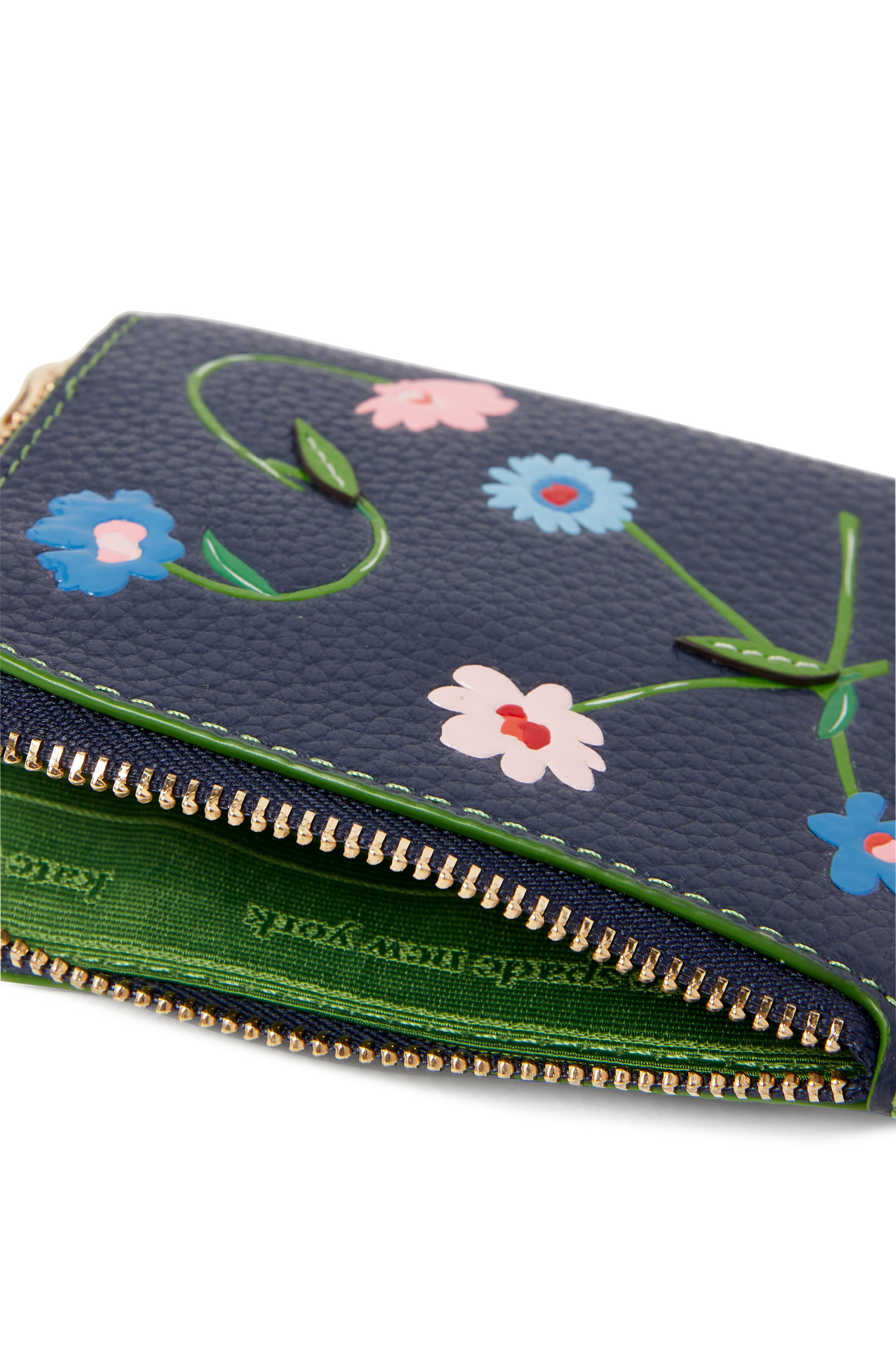 Leather Floral Card Case