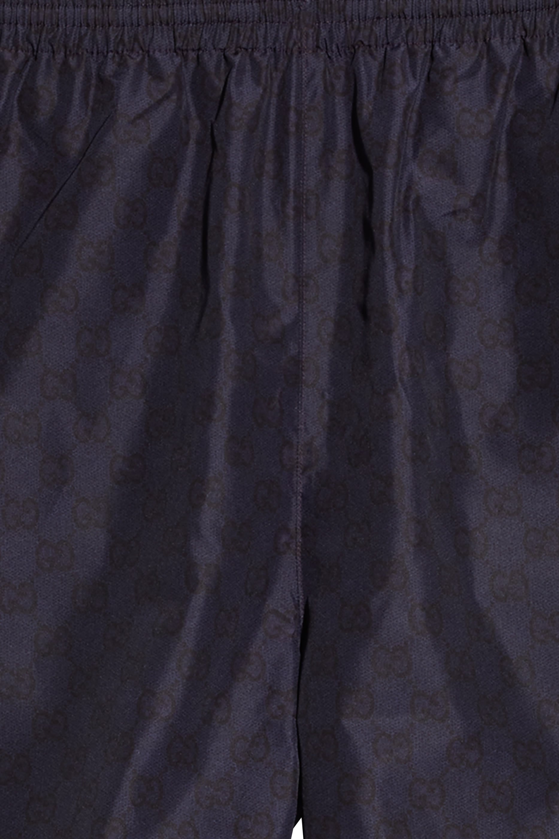 Printed Polyester Poplin Swim Shorts