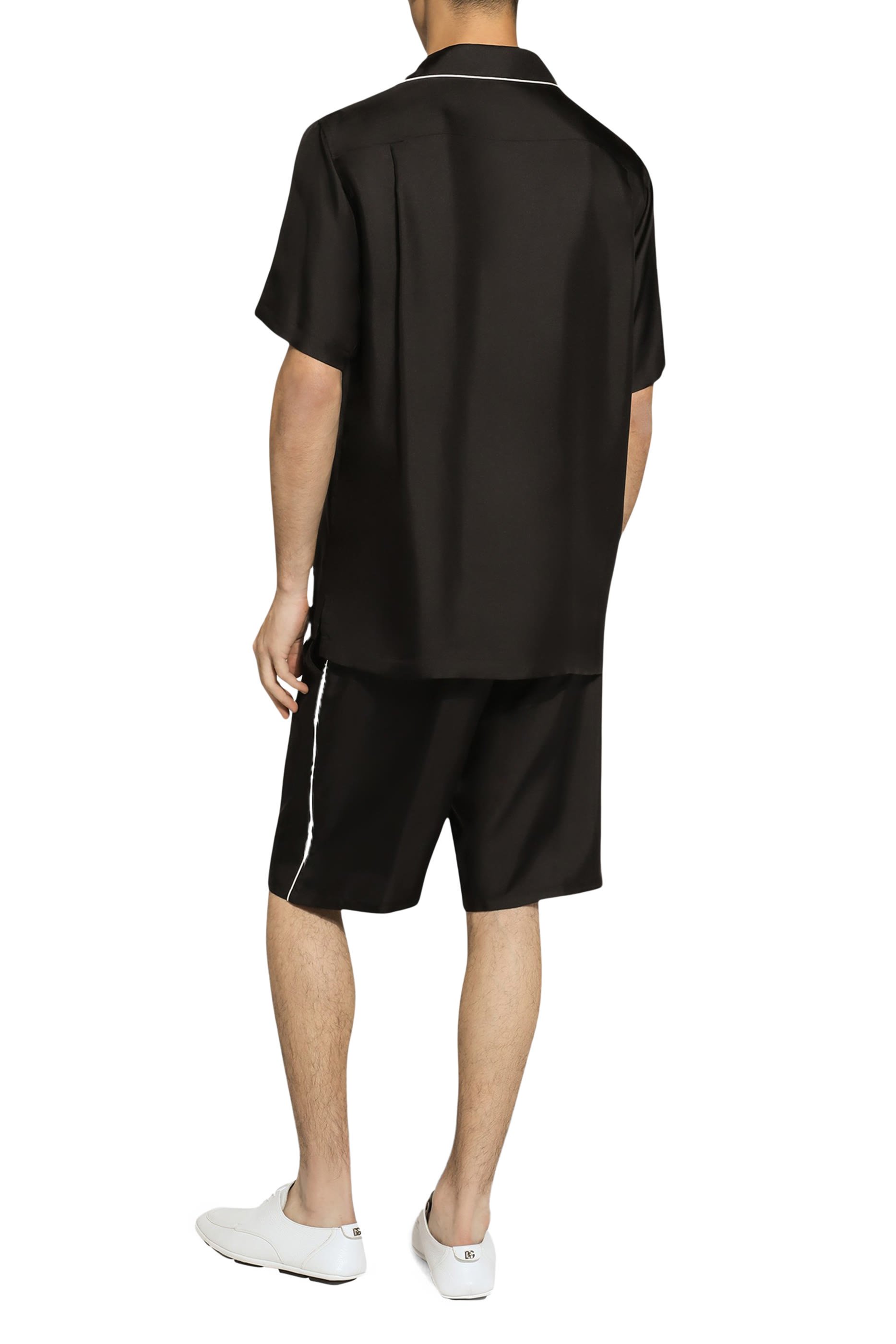 Embroidered Silk Jogging Shorts