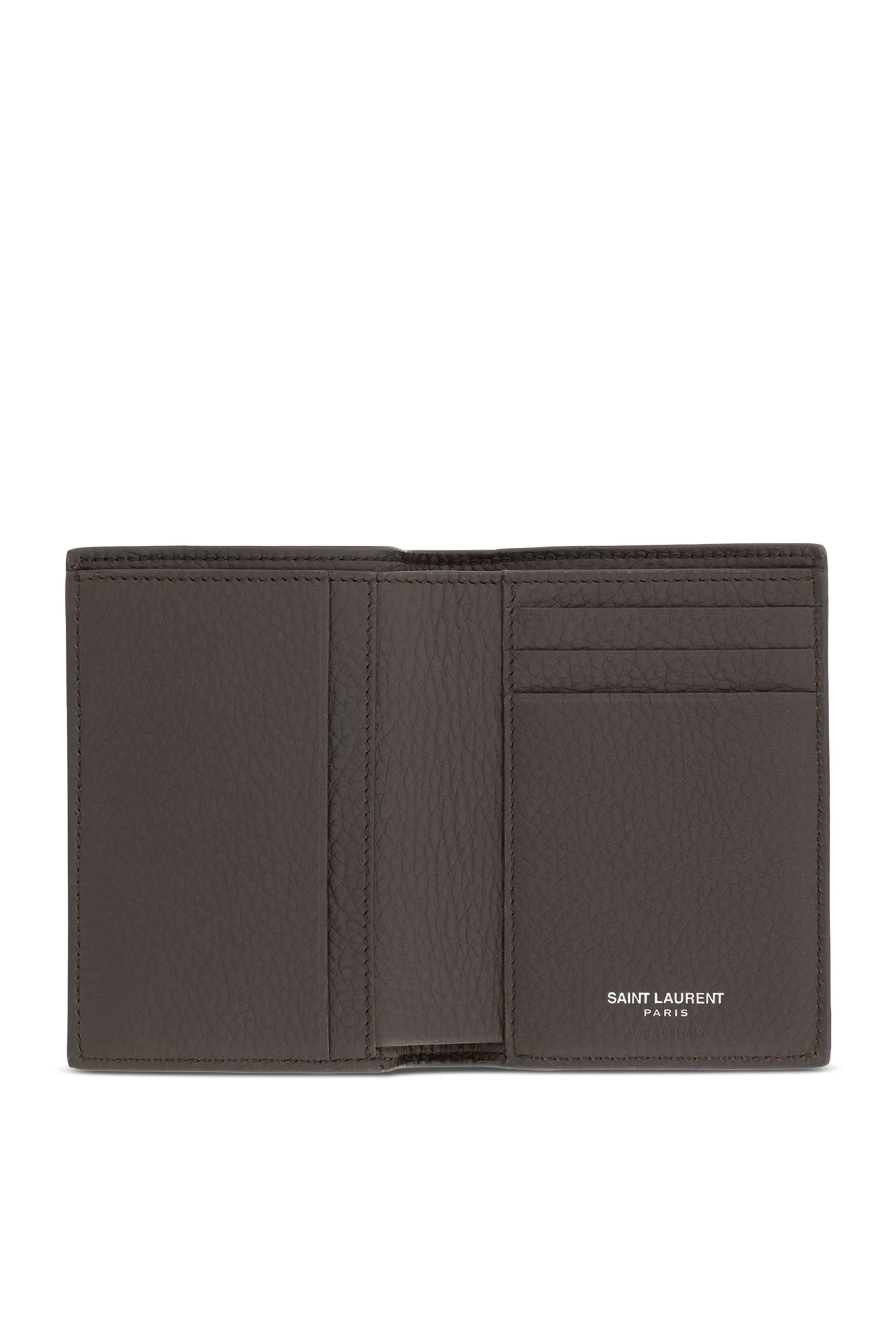 Tiny Cassandre Credit Card Wallet in Grained Leather